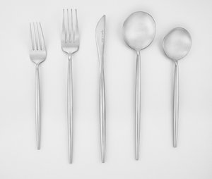 Emma Brushed Silver Flatware 20 PC Set — Myrtle Rum