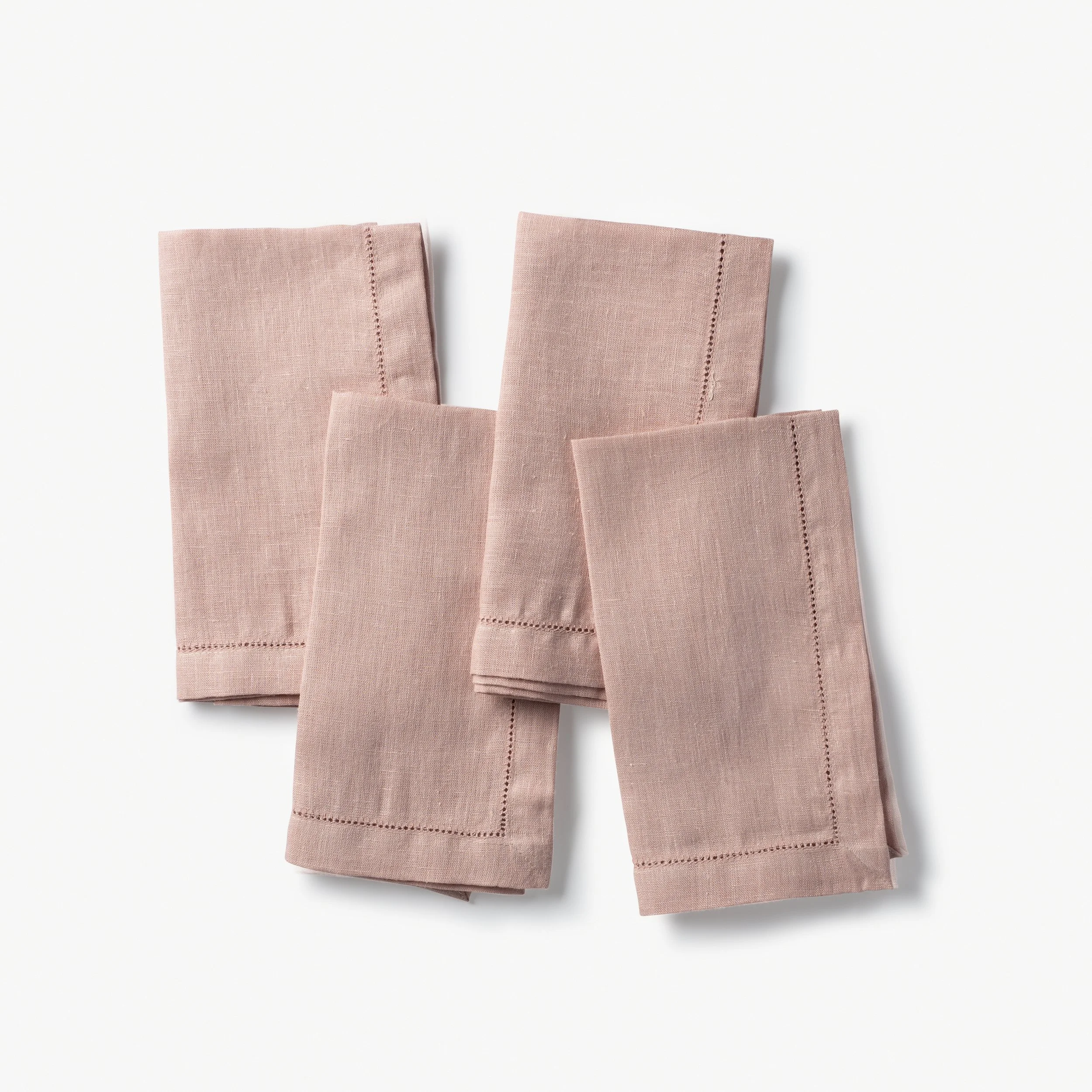 Hemstitch Linen Napkin - Mauve | Set of 4
