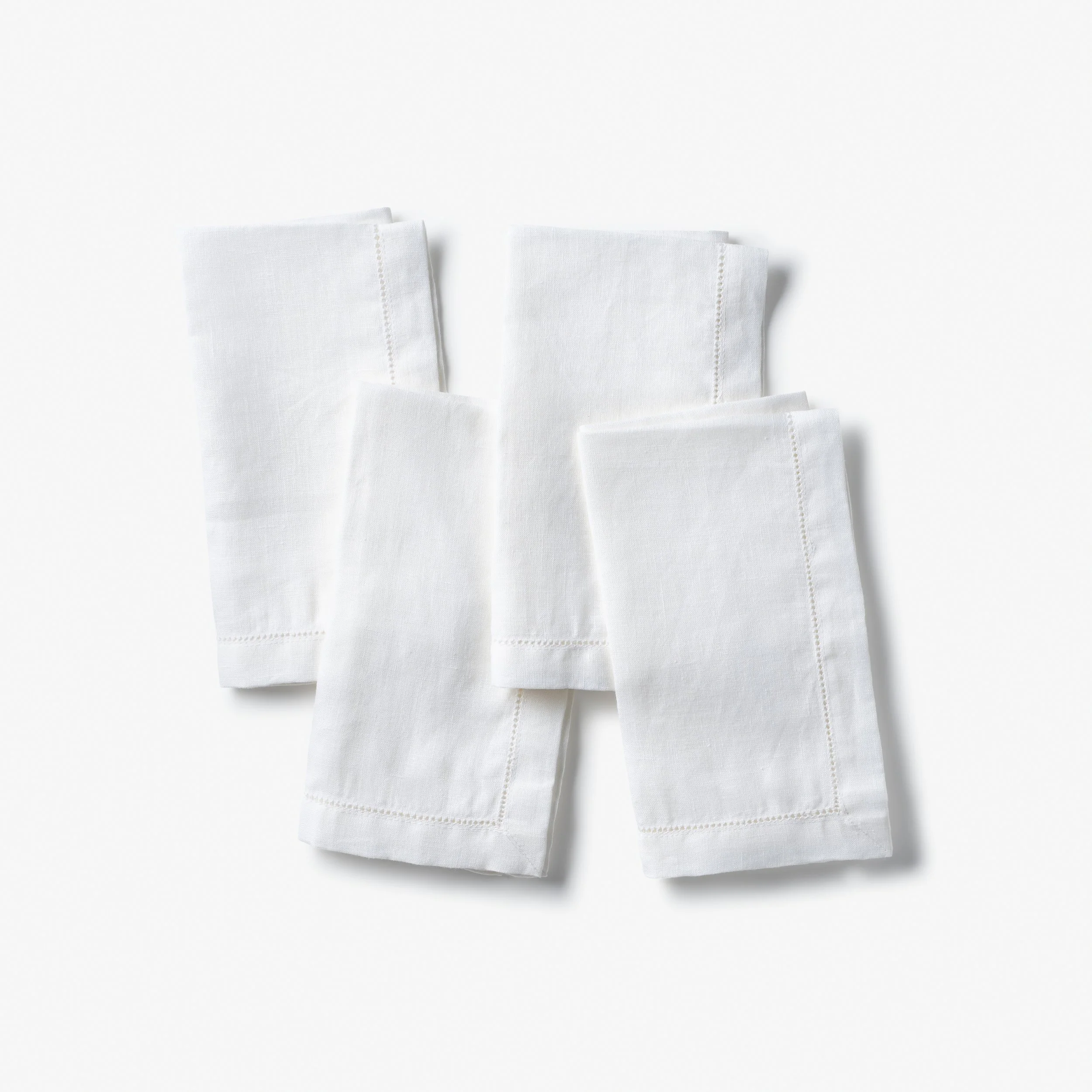 Hemstitch Linen Napkin - Ivory | Set of 4