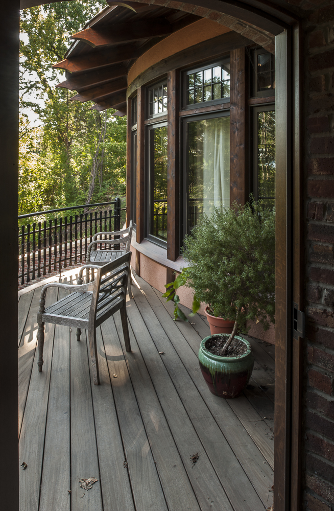 Curved Balcony Railing - matching interior design
