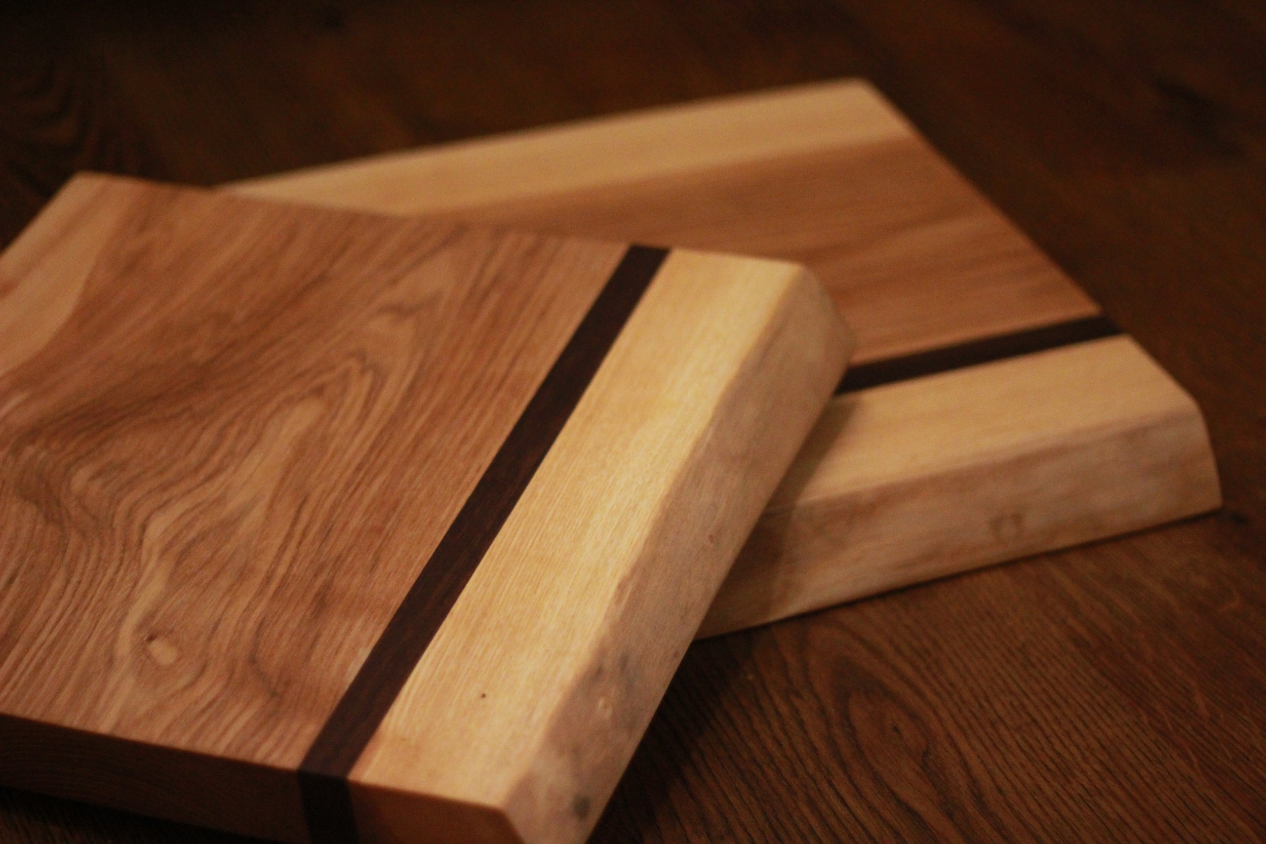 Custom Ash & Walnut Cutting Boards