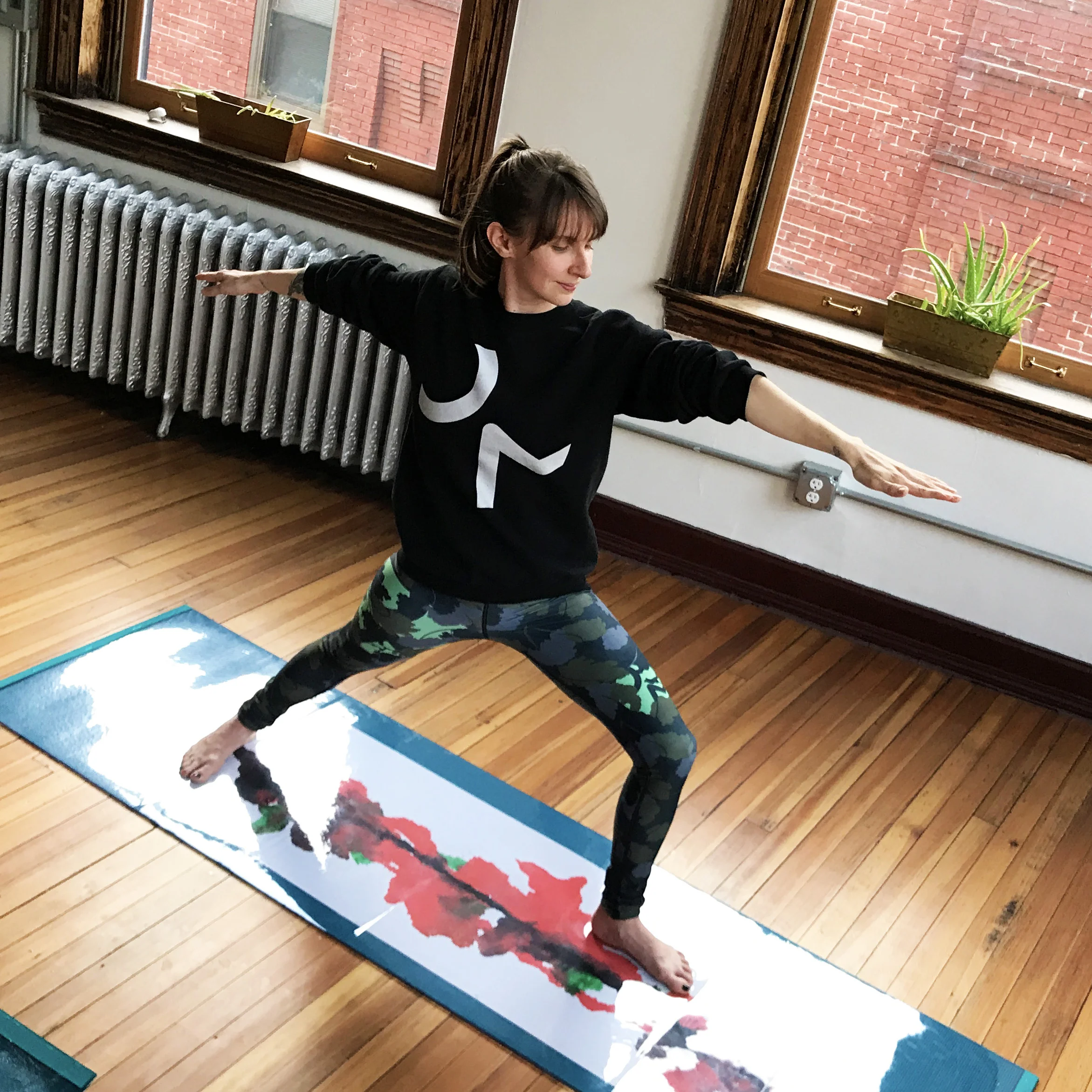 Carrie McCann Yoga Teacher Carrie is another white lady teaching yoga. She came to where she is today after having a health scare and thinking she was dying while social working. She went on a journey into wellness and with the desire to share what she learned with others became a certified Integrative Nutrition Health Coach and later received her 200-hour, anti-racism, yoga teacher certification through the wondrous Yoga Roots on Location. Carrie is abundant in love and healing and fancies herself a wellness catalyst, CustomHER Support Specialist, self-care and self-love advocate, soulcial worker, and 200-hour registered yoga teacher. At YOGAMOTIF, she can be found teaching her signature "Gentle Flowga" class in addition to providing partnership programming through Organic McCannic where she offers make & take teas, scrubs, and other wellness goodness.