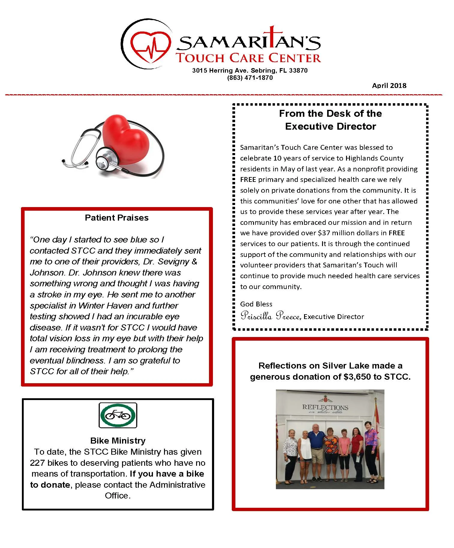 STCC's April 2018 Newsletter