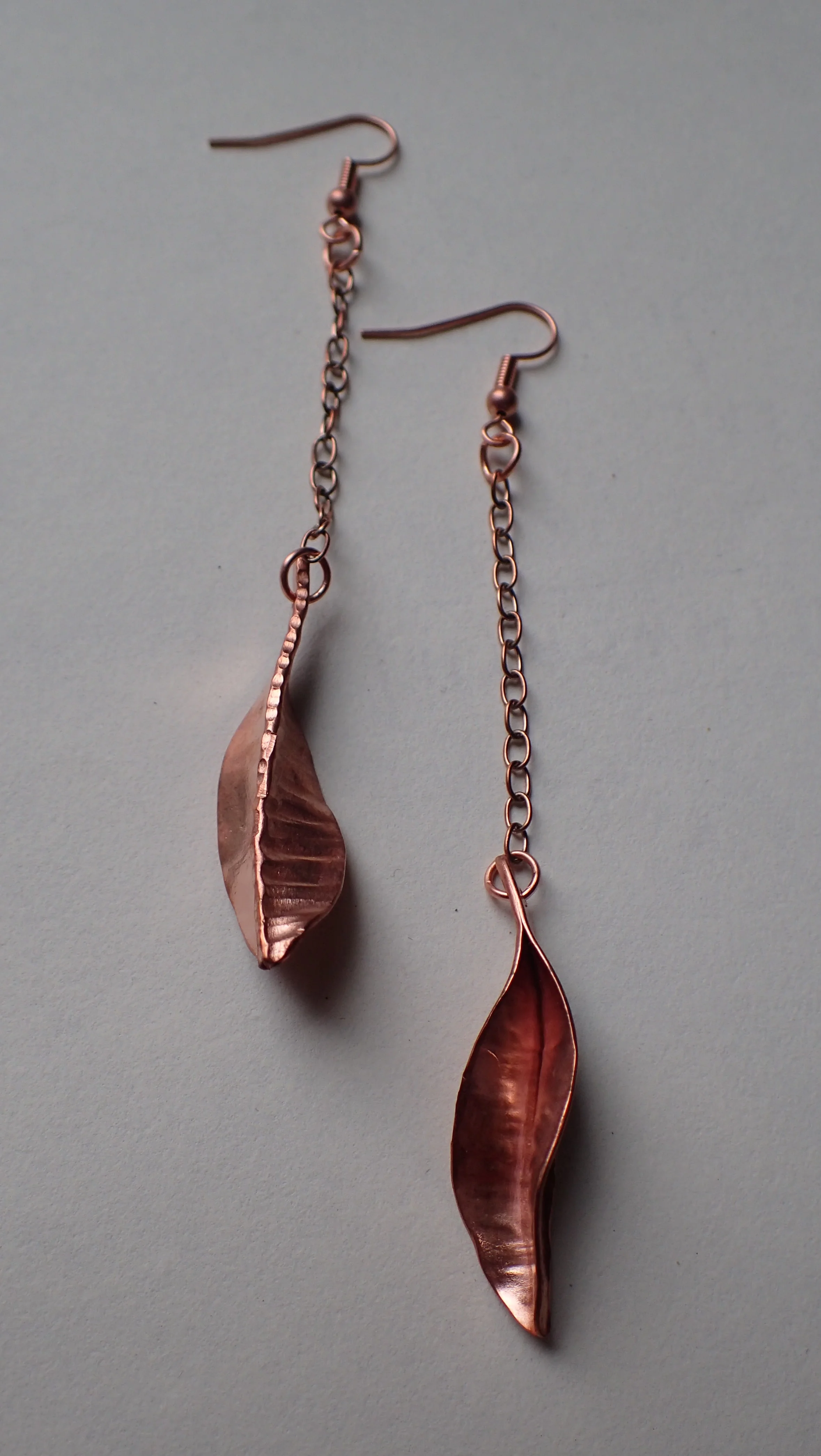 Copper Leaf Earrings