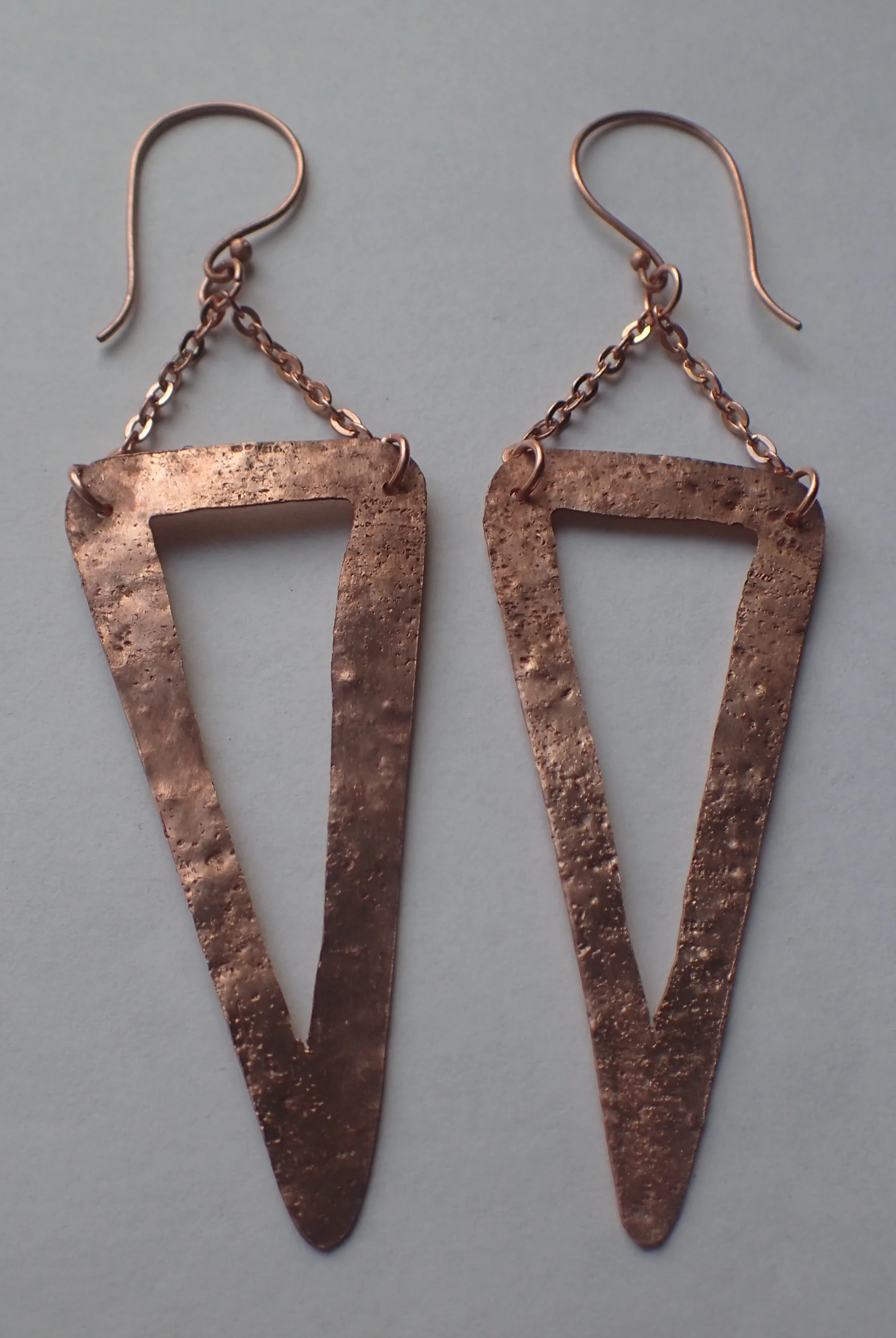 Triangle Earrings With Texture