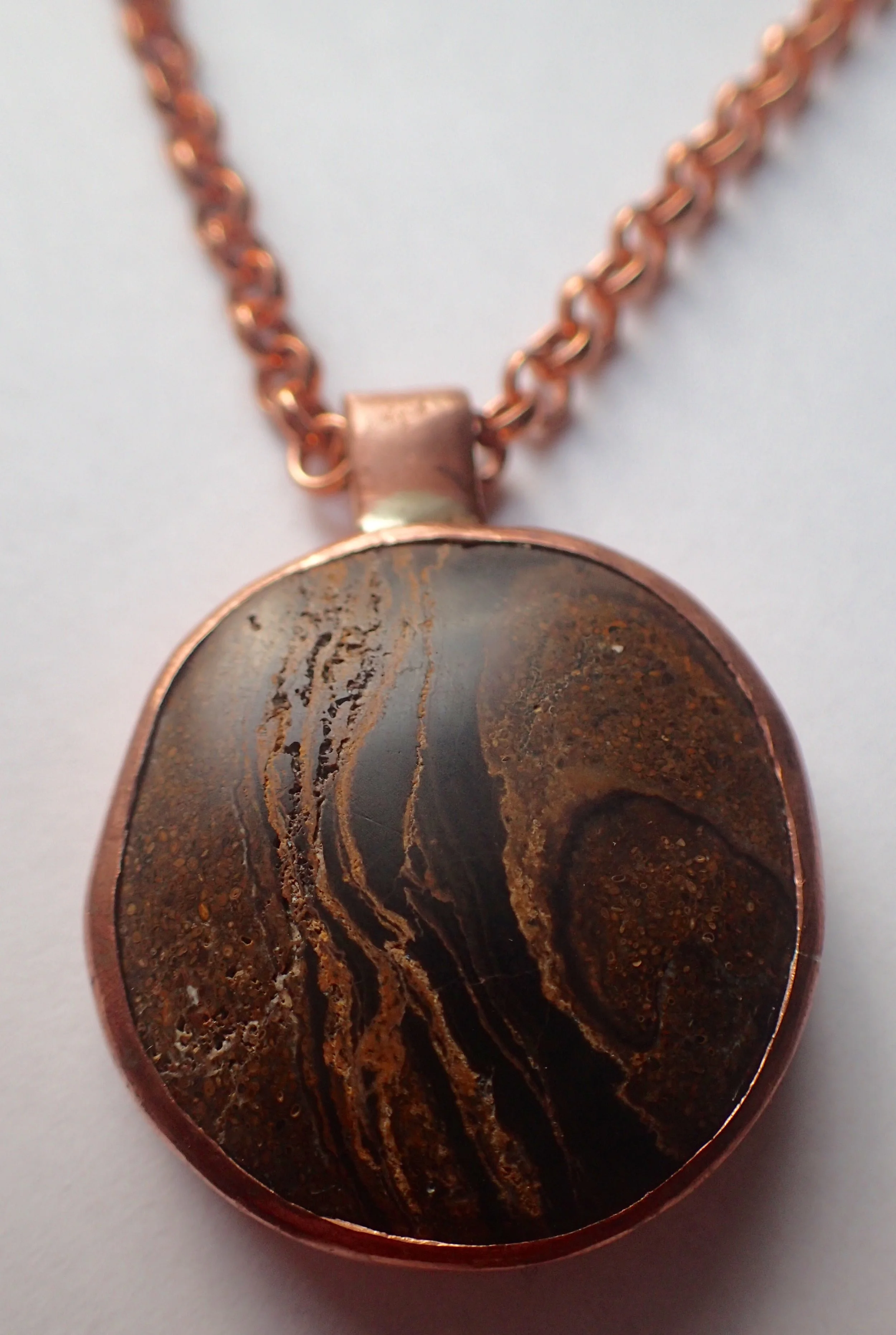 Ecuadorian Stone And Copper Necklace