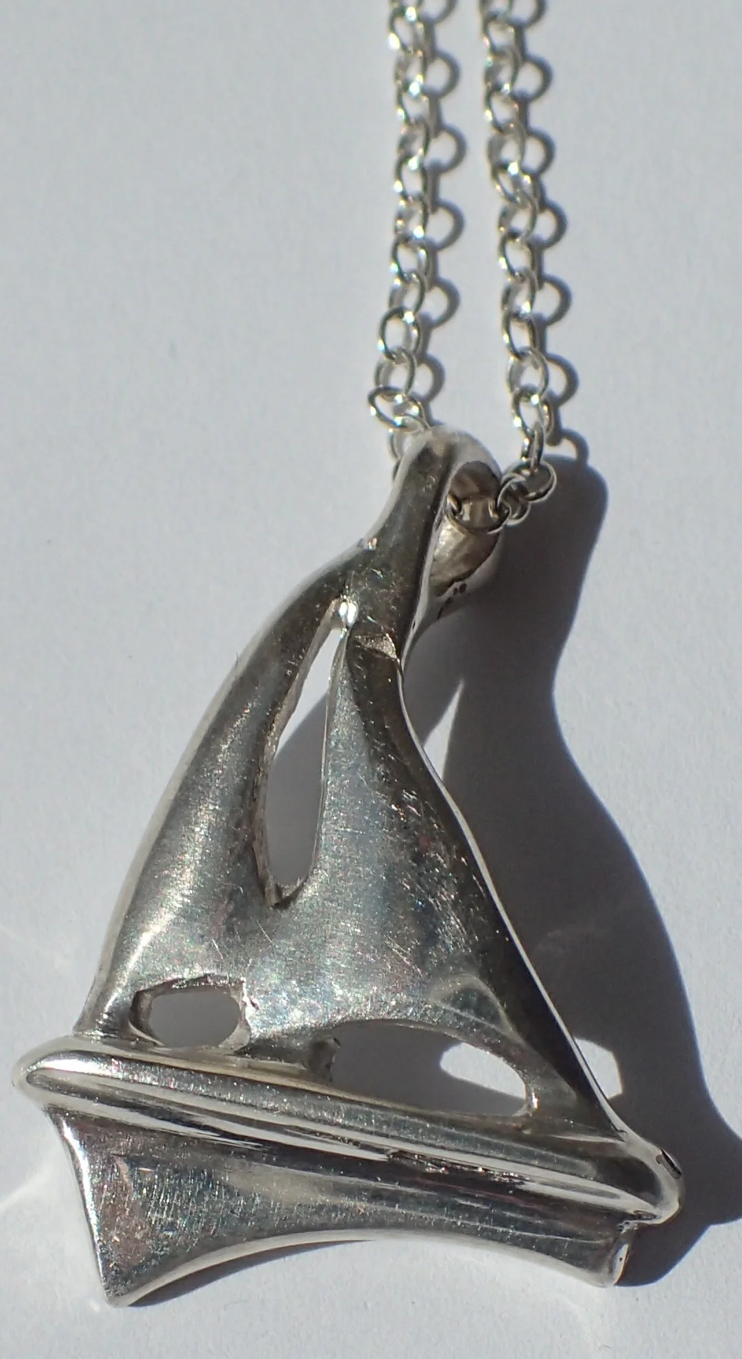 Silver Sailboat Necklace