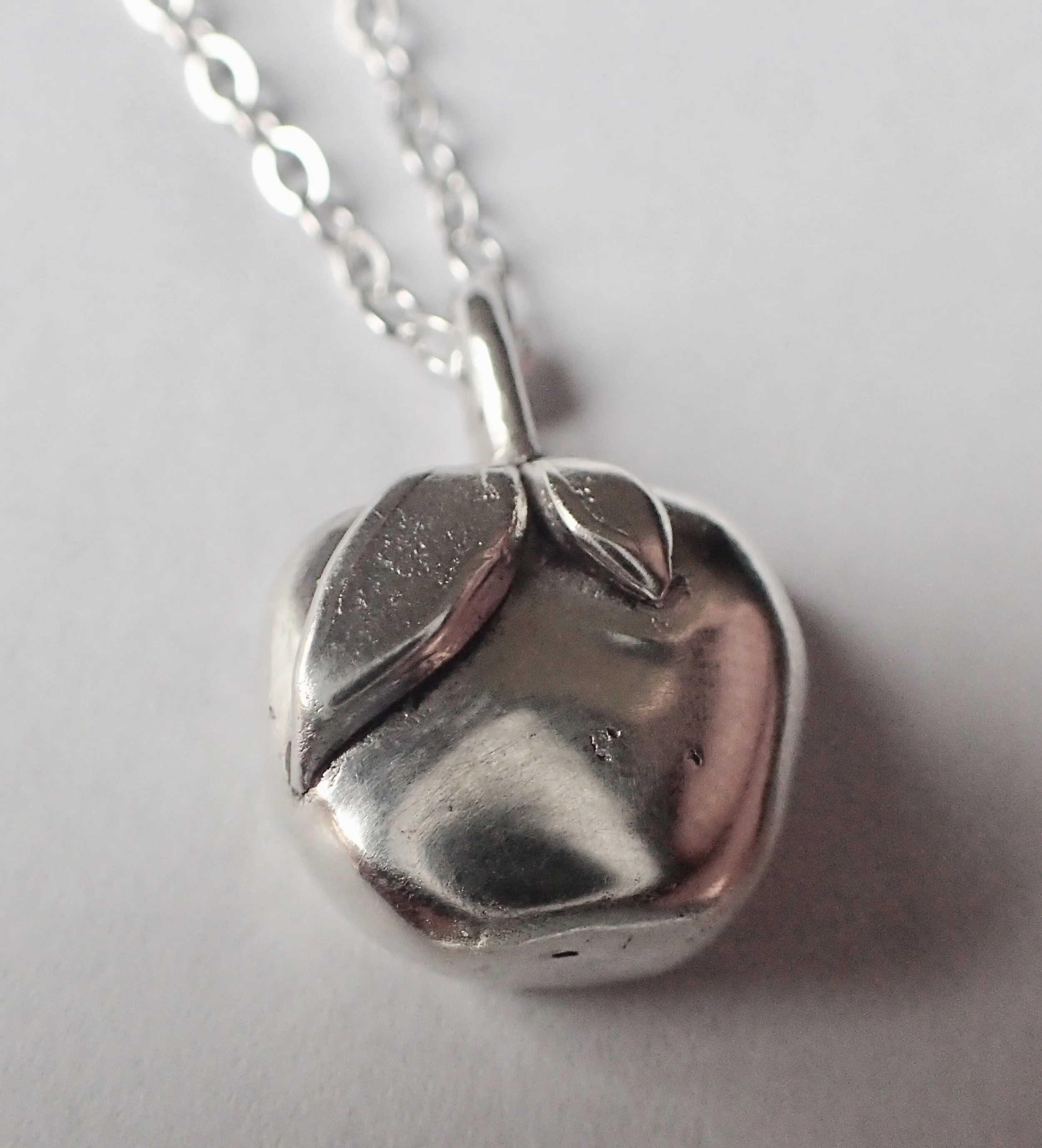 Silver Apple Pendant