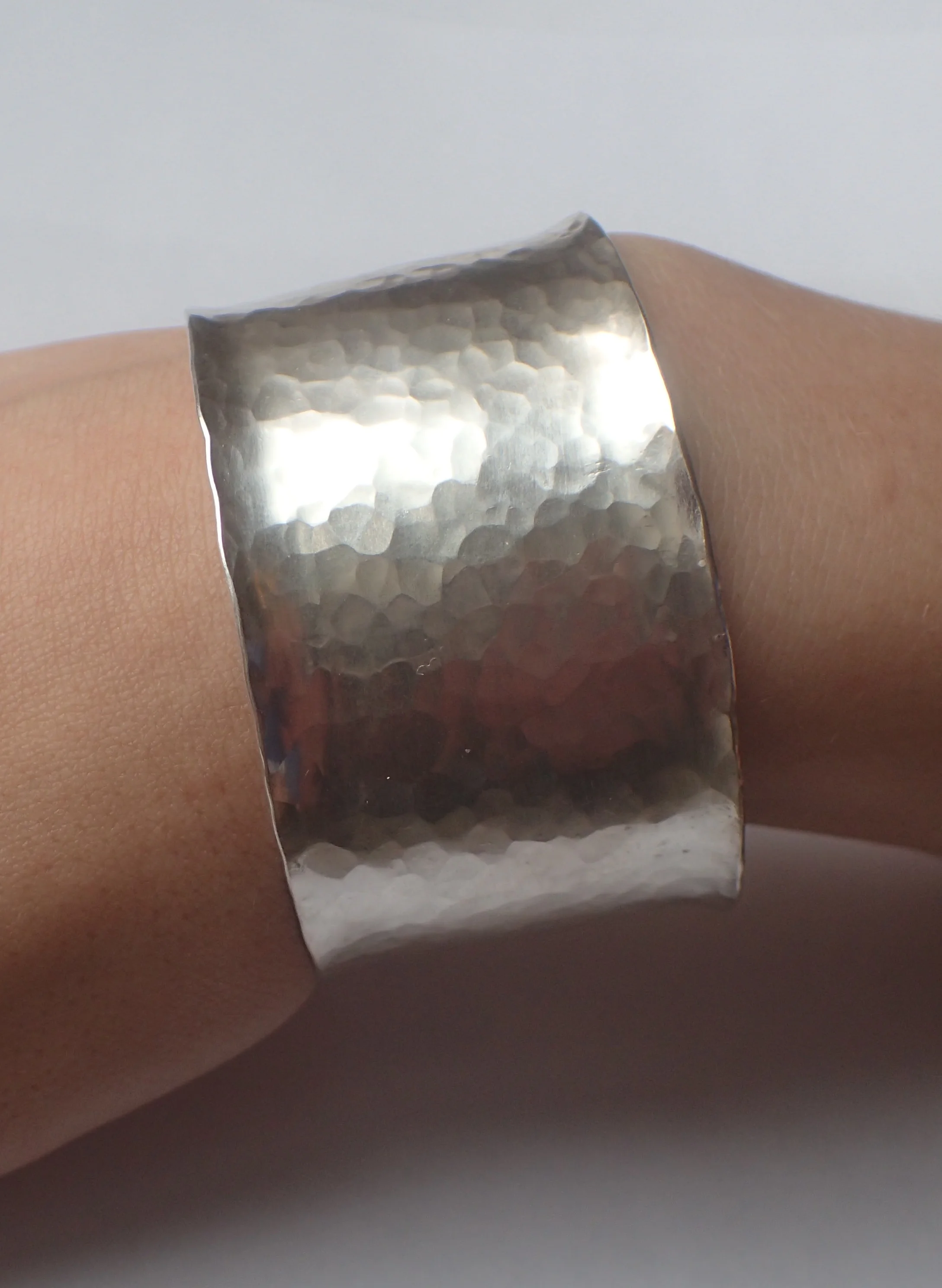 Hammered Silver Cuff
