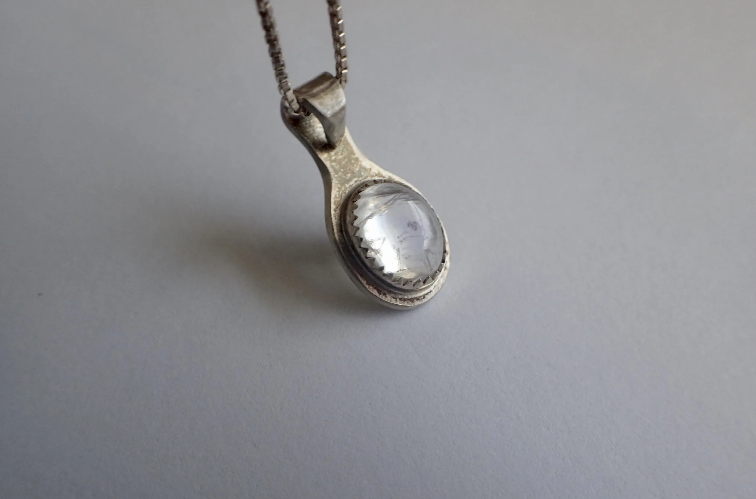 Moonstone and Sterling Silver Pendant