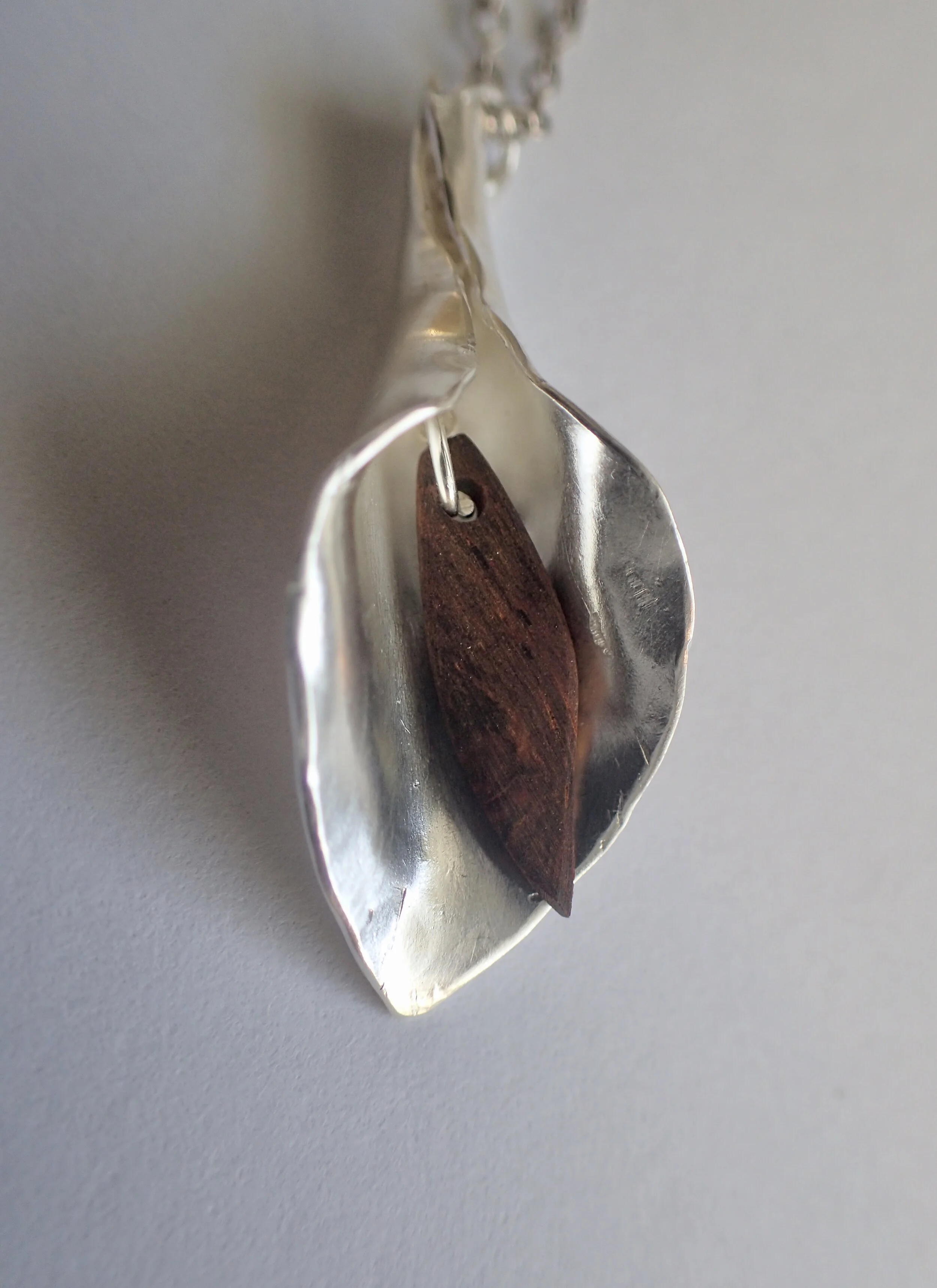 Silver Calla Lily Necklace 