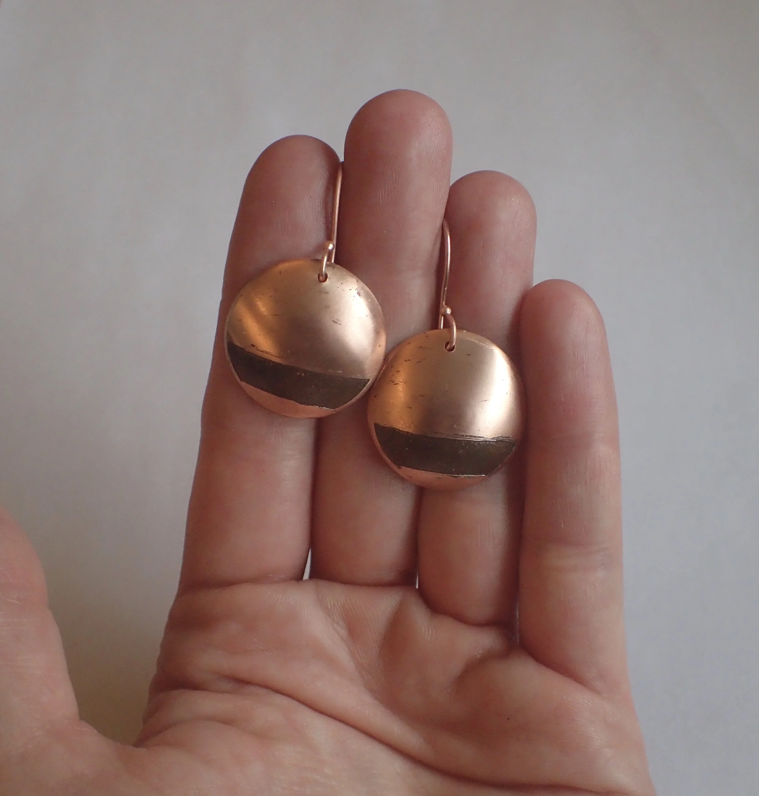 Etched Copper Earrings, #8