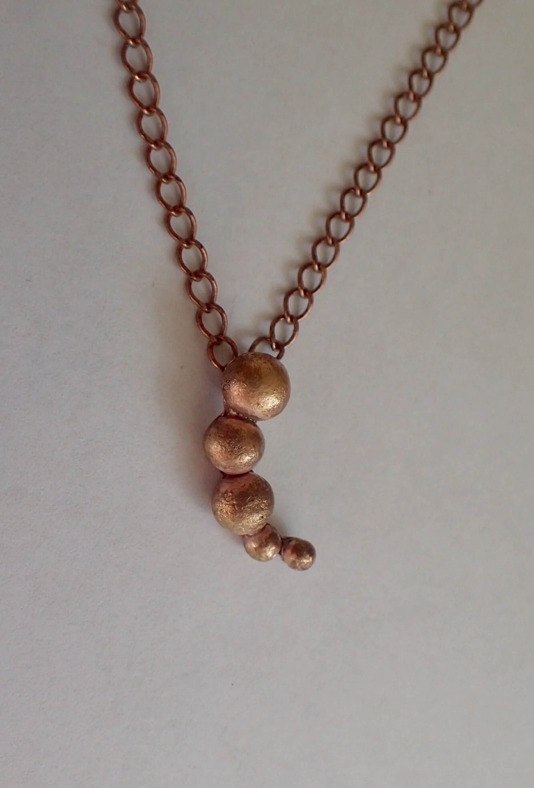 "Peas Without A Pod", copper pendant