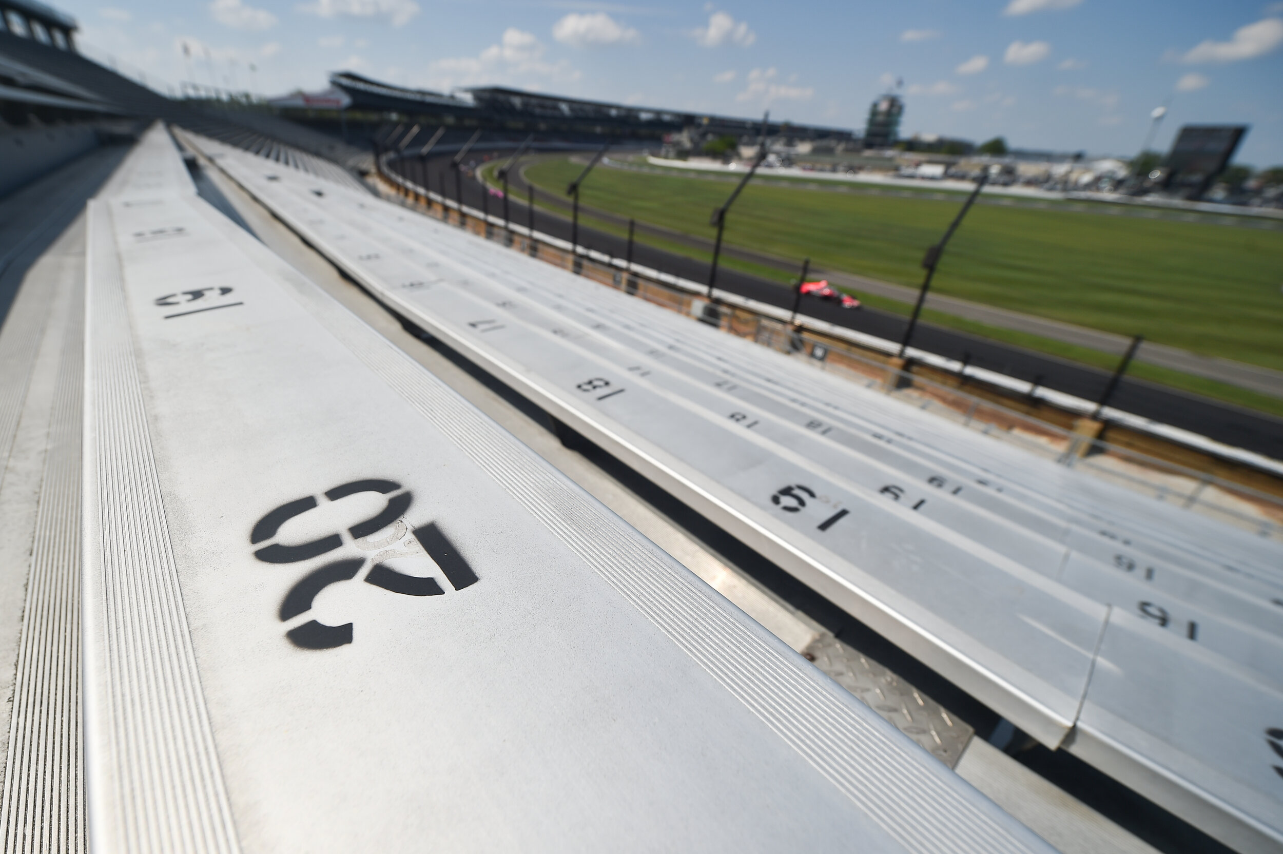 Empty Indianapolis Motor Speedway during the 2020 Indianapolis 500.