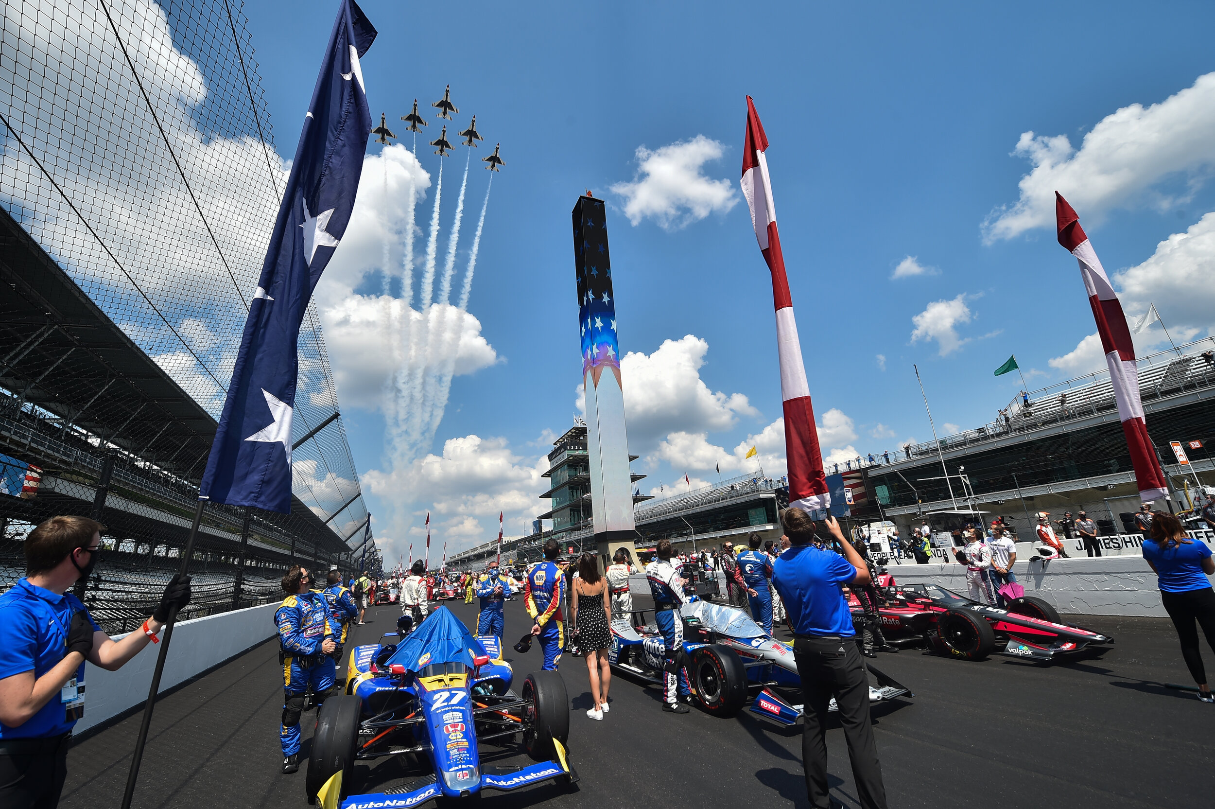Thunderbirds Fly Over before the 2020 Indianapolis 500.