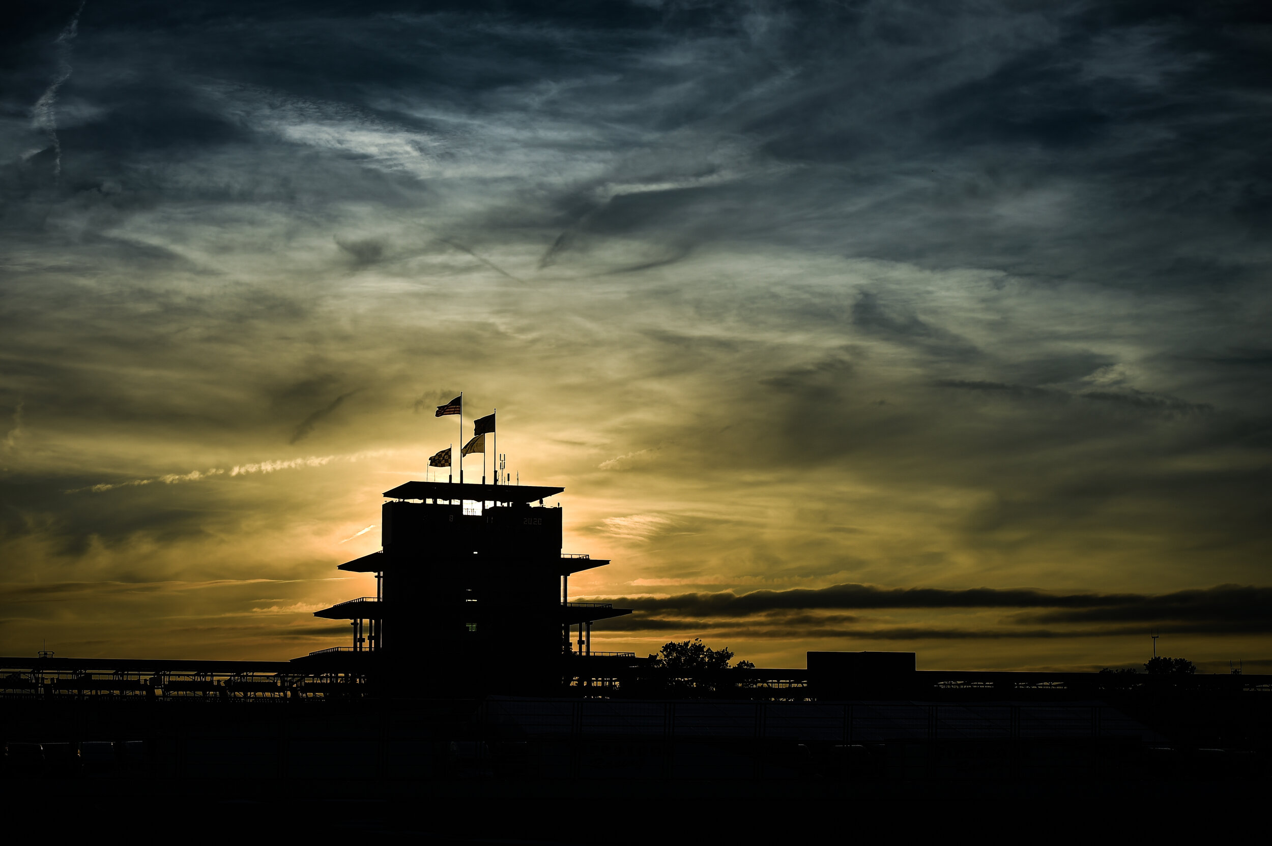 Sunset, Indianapolis Motor Speedway.