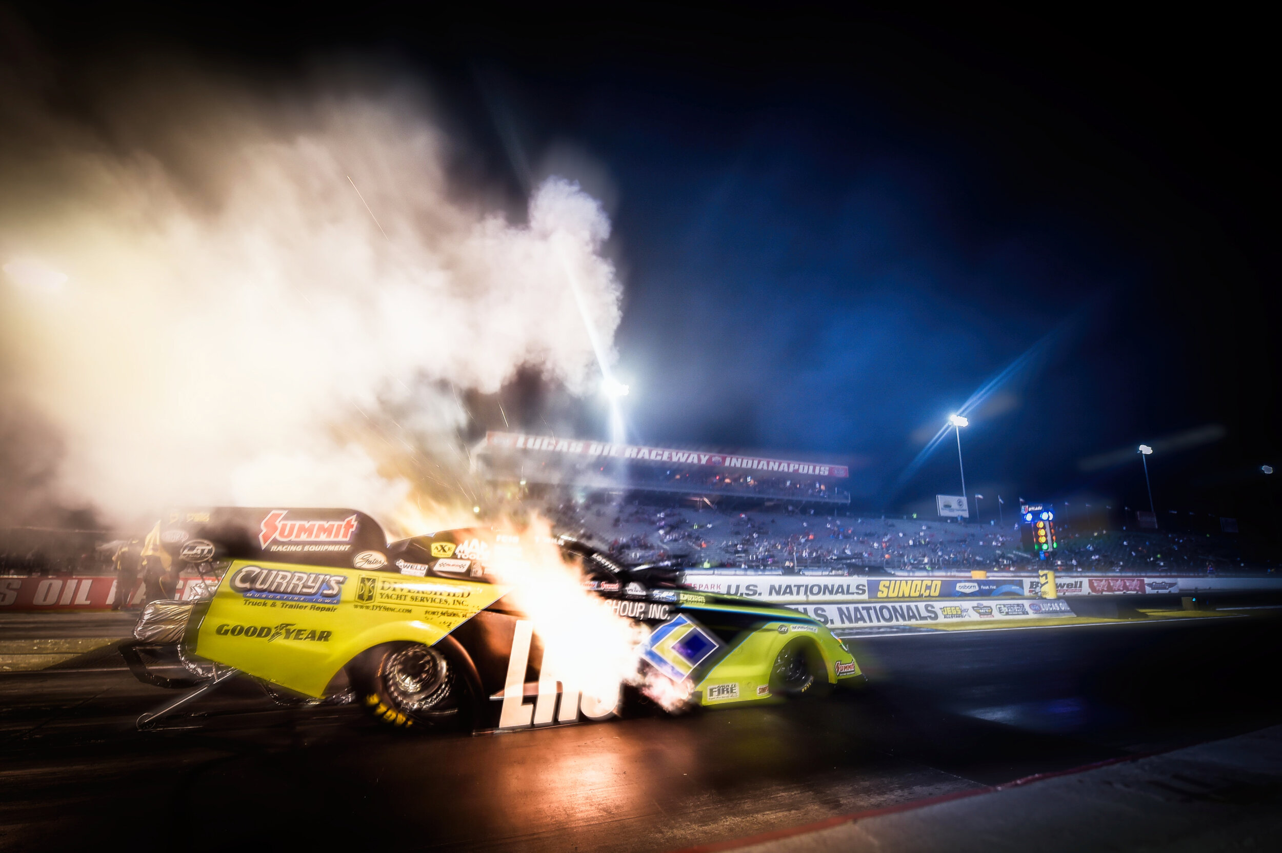 Tim Wilkerson launches during night qualifying. 