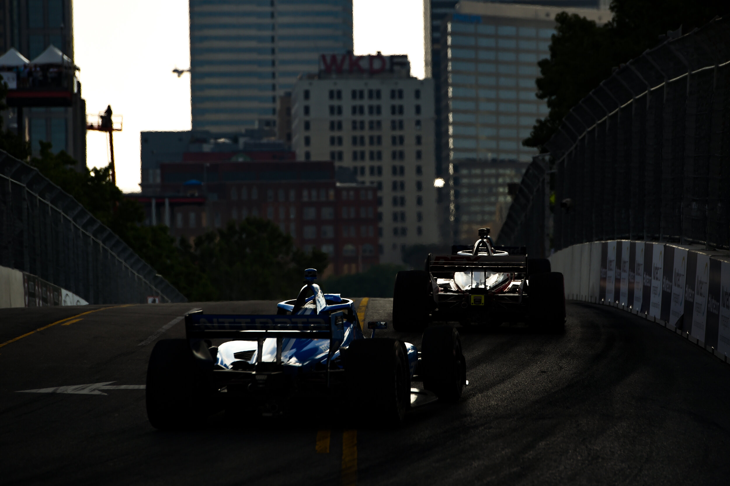 Sun setting during the 2021 Music City GP.