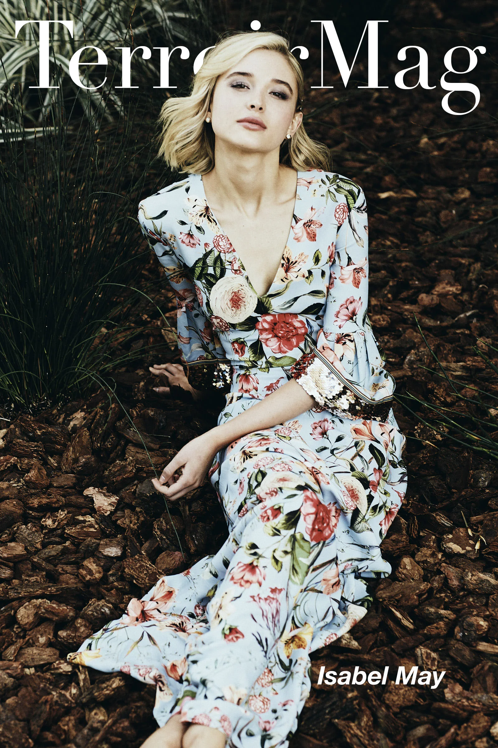 Blue Floral Gown: Sachin and Babi Earrings: Caterina Jewelry