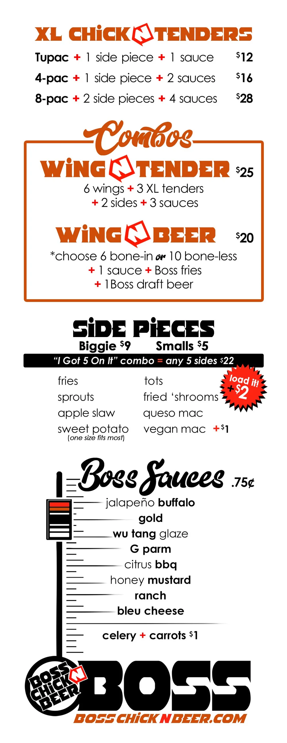 Boss Rambler Menu Boss ChickNBeer