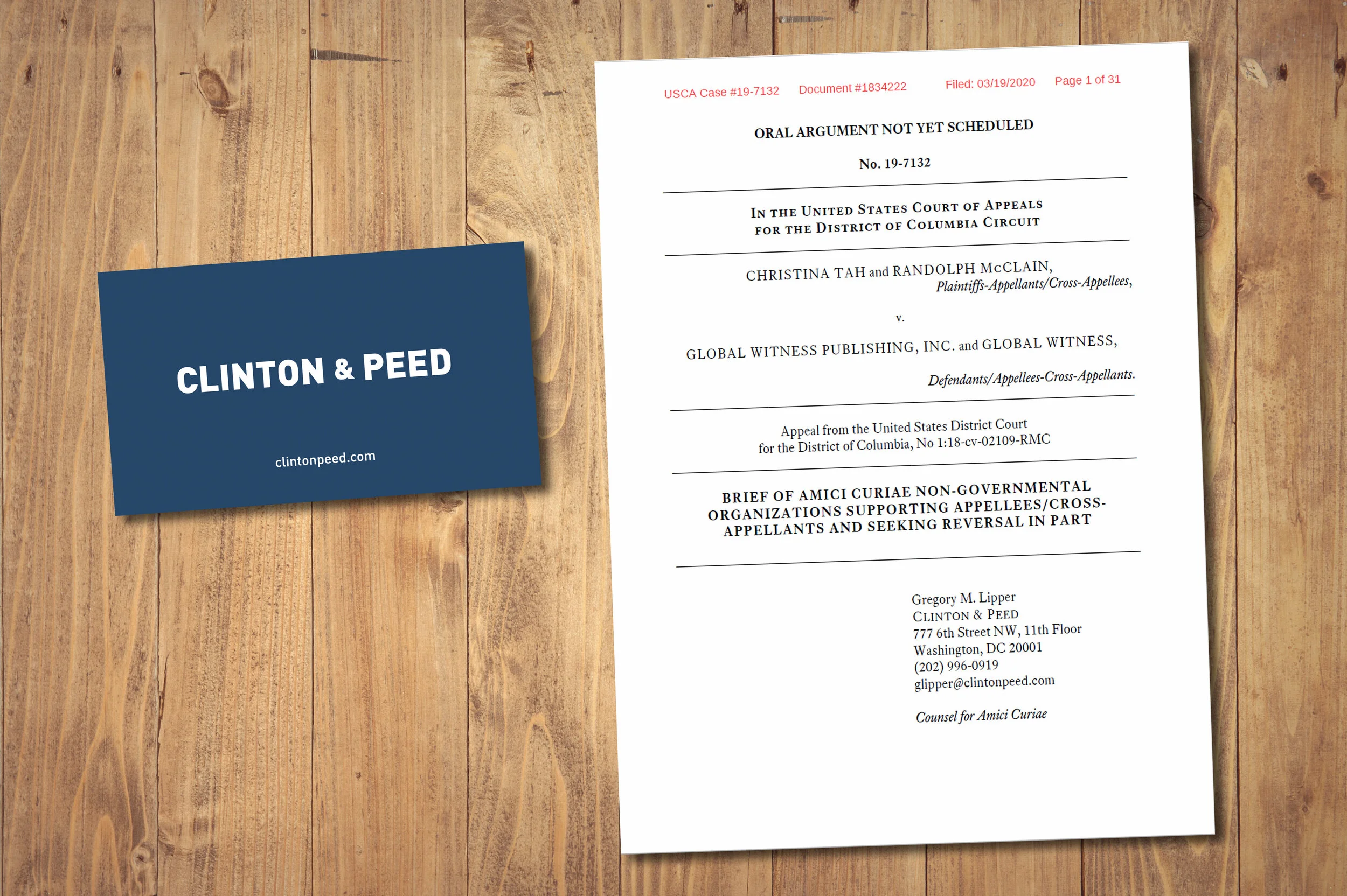 C&amp;P Asks D.C. Circuit to Apply DC's Anti-SLAPP Law in Federal Court