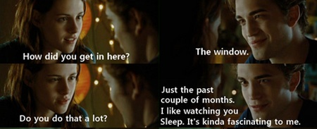 Now replace Robert Patterson with a middle-aged bald man. How do you feel about this scene now?