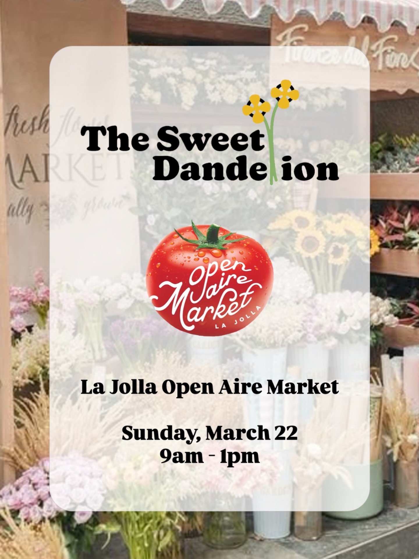 Come grab a cake pop at the @lajollaopenairemarket on Sunday, March 22nd! Open from 9am to 1pm. Hope to see you there! ✨

#sandiegofarmersmarket #lajollaopenairemarket