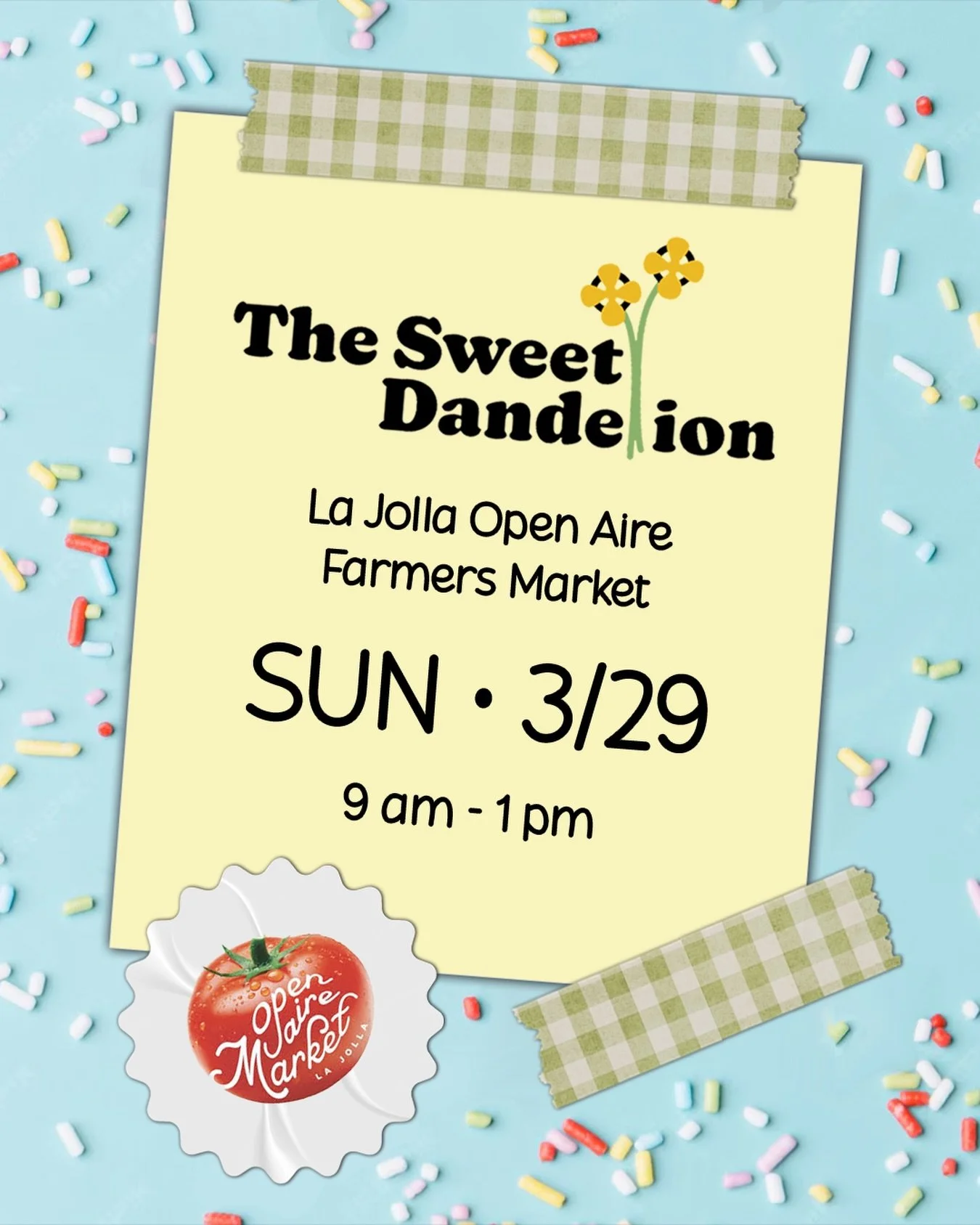 Had such a fun time last week, we had to come out again! Come say hello and grab a cake pop this Sunday, March 29th at the @lajollaopenairemarket!

#lajollaopenairemarket #sandiegofarmersmarket
