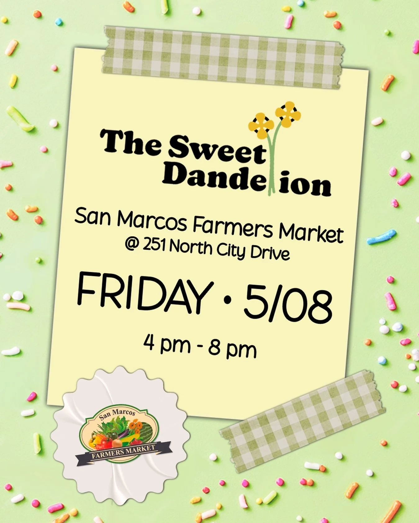 Come grab a cake pop this Thursday at the @sanmarcosfarmersmarket! Open 4pm-8pm!

#sandiegofarmersmarket #sanmarcosfarmersmarket #cakepops
