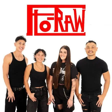 Flo-Raw Band with members Ty, Lillie, Karly, and Bobby