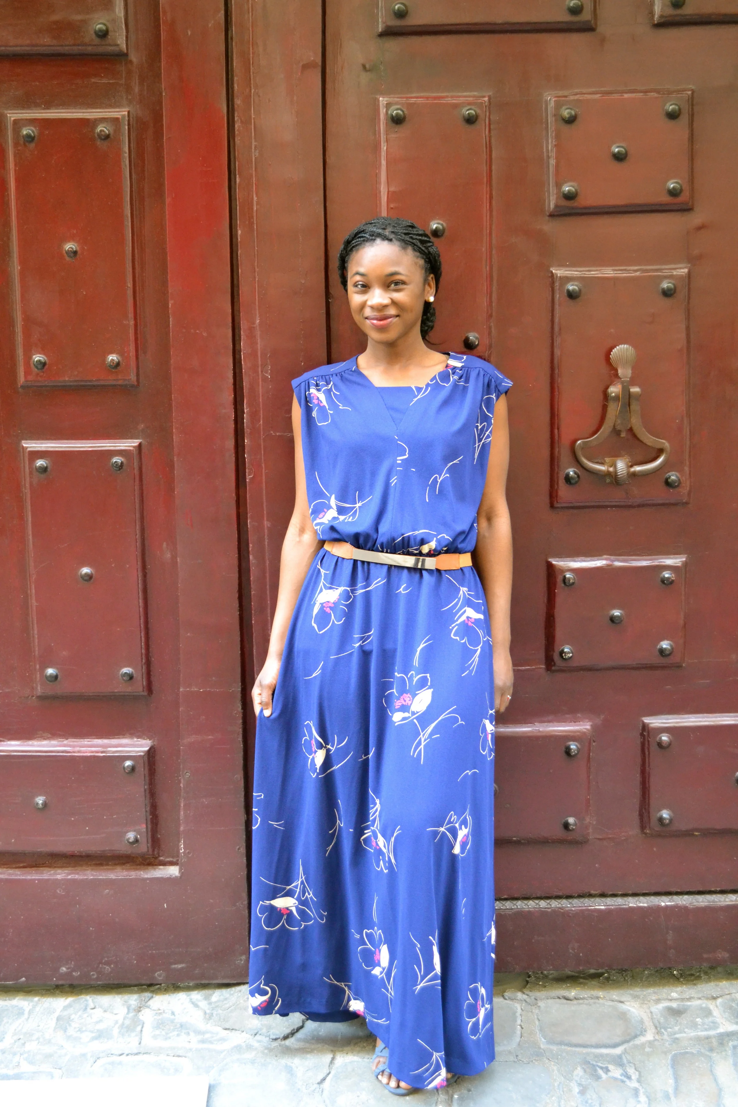 Blue 70's Maxi Dress