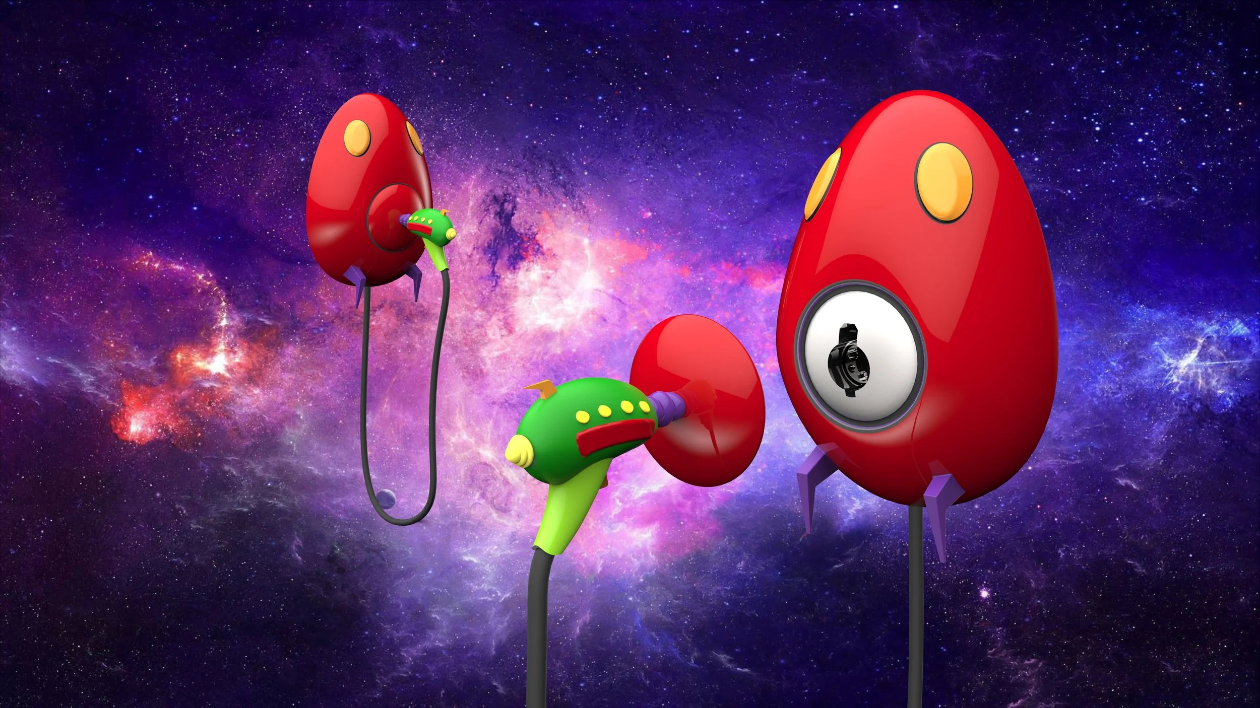 Calvin and Hobbes Electric Vehicle Charger &amp; Charging Station | Solidworks Assembly | Keyshot Rendering 1