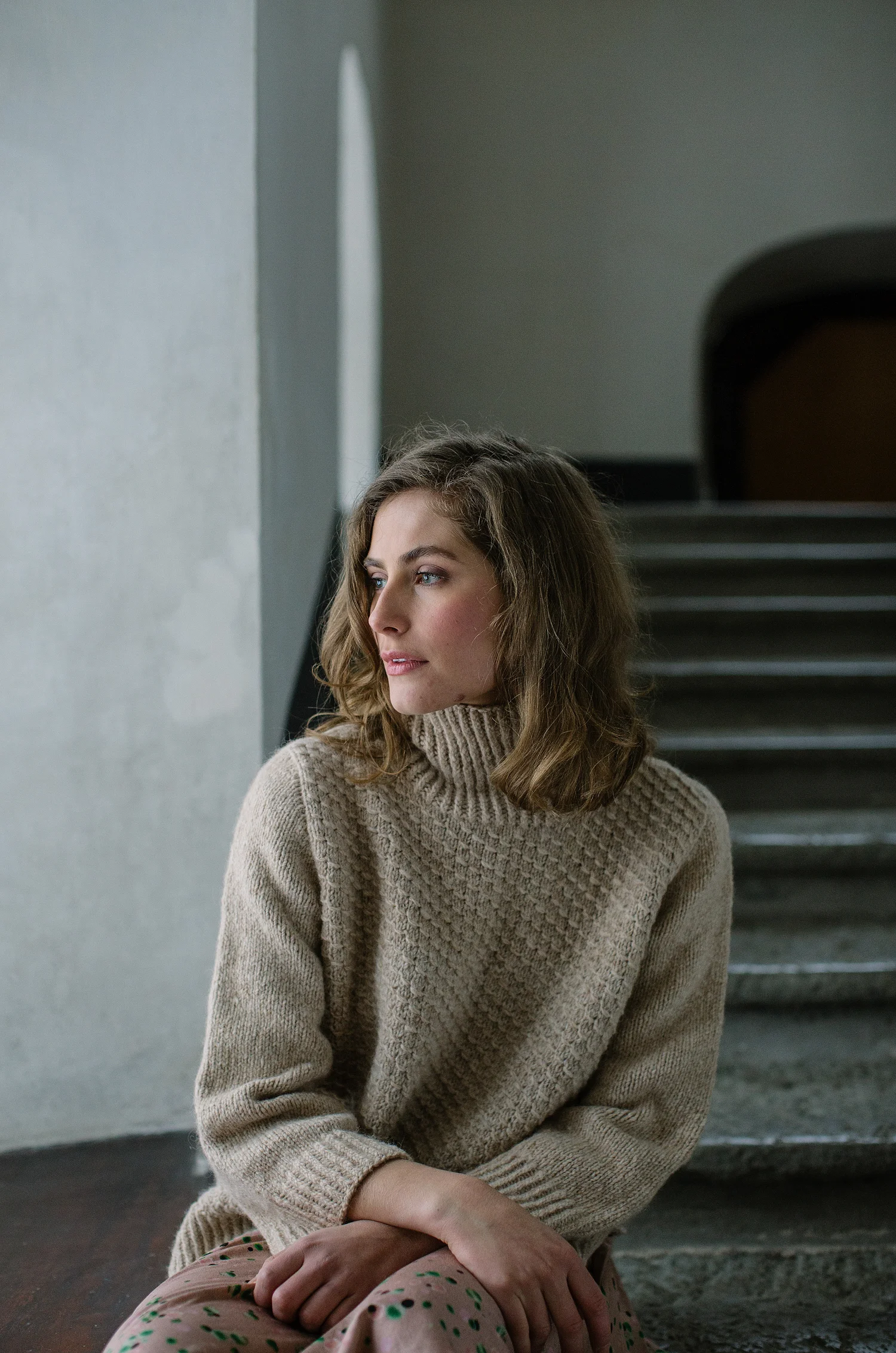 Lakeland by Fiona Alice with a high collar is our go-to sweater – especially at the cabin.
