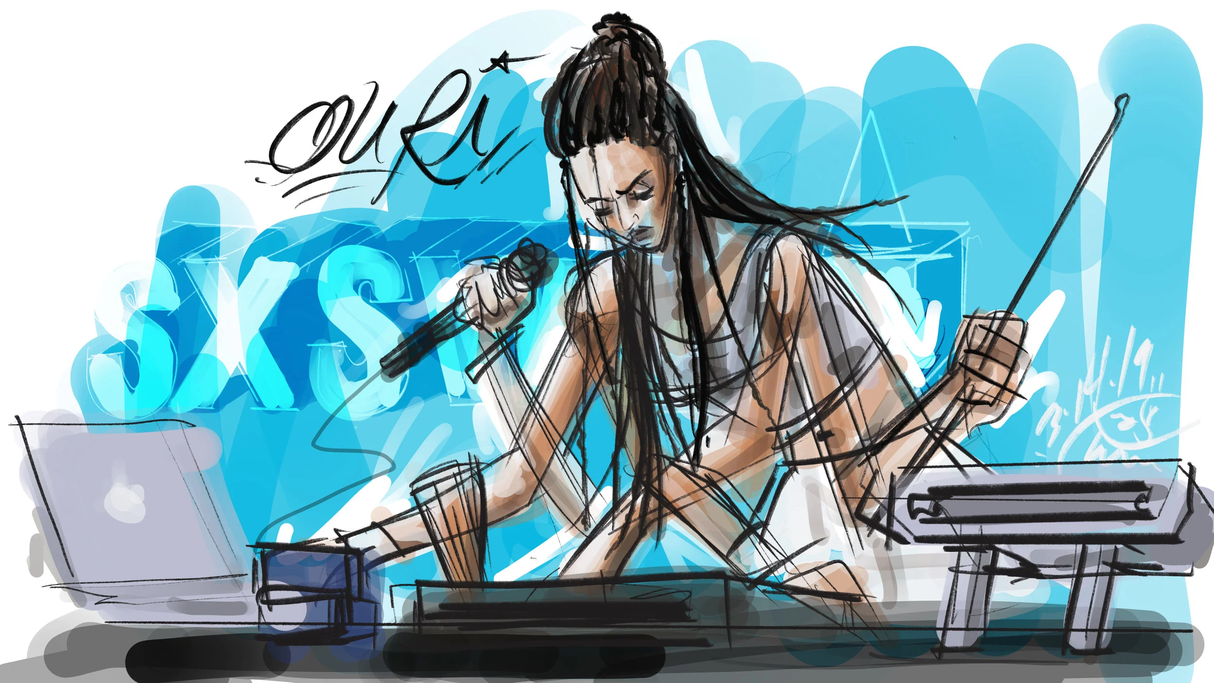 Montreal-based DJ, electronic producer, and multi-instrumentalist Ouri opened up the keynote.