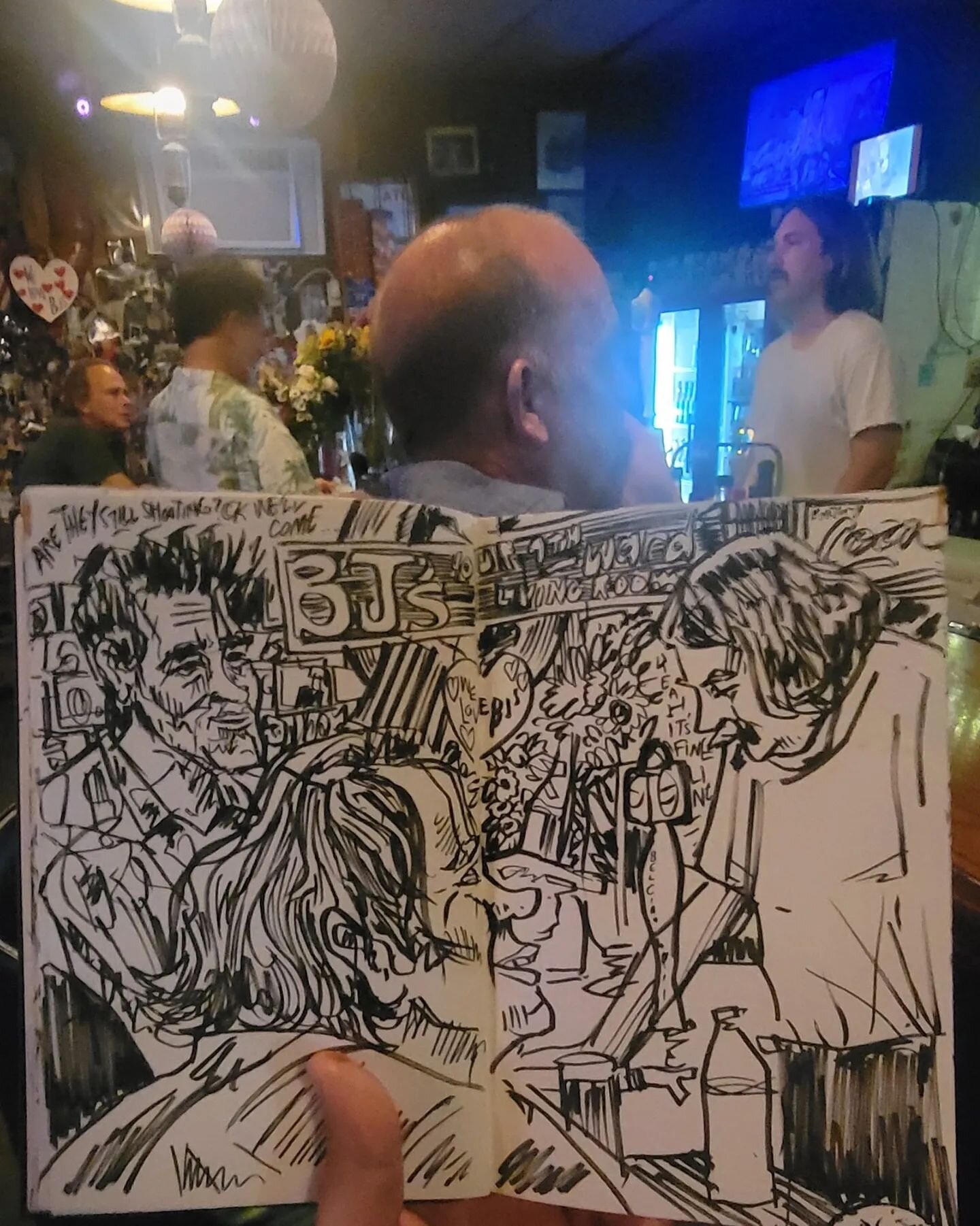 Sketches from the #BigEasy -
Switching from digital to analog, @amirocks73 #drawings from a short dip to #NewOrleans with a stop @preservationhall to catch a great popping set from @preshallband (he loves drawing #horns ), Mother's cafe for Fried Chi