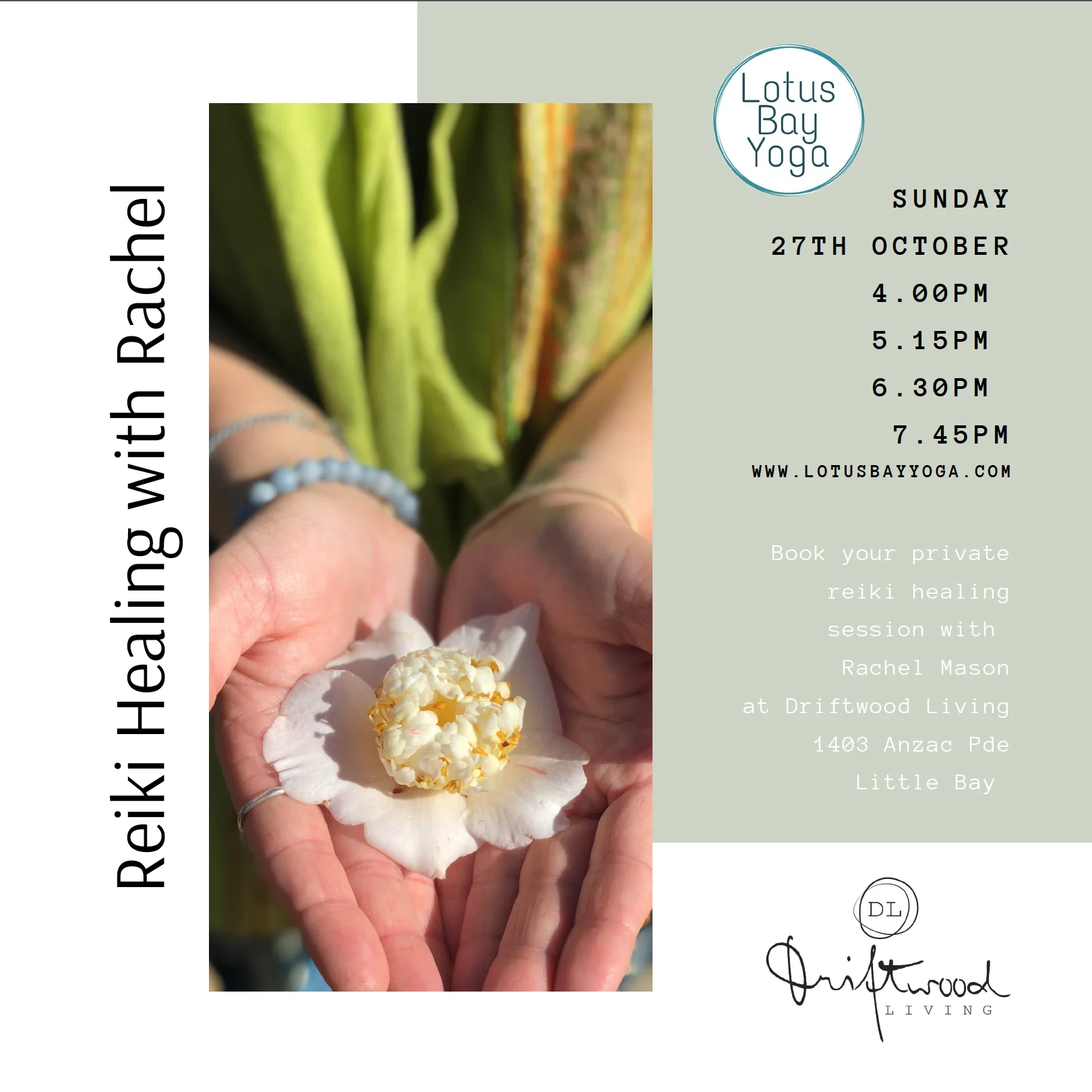 Reiki with Rachel Mason - book your one hour private session