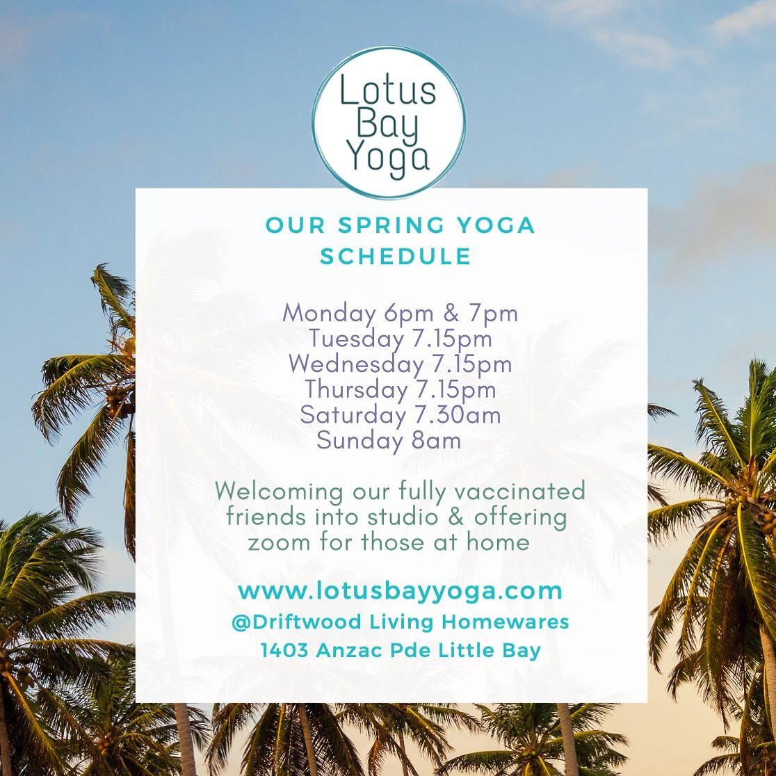 @lotusbayyoga is delighted to be returning to class @driftwood_living and zooming to you 🌈 
Reserve your place early www.lotusbayyoga.com 

@littlebaycommunity @littlebaymummas @driftwood_living @lotusbayyoga #yogainsydney