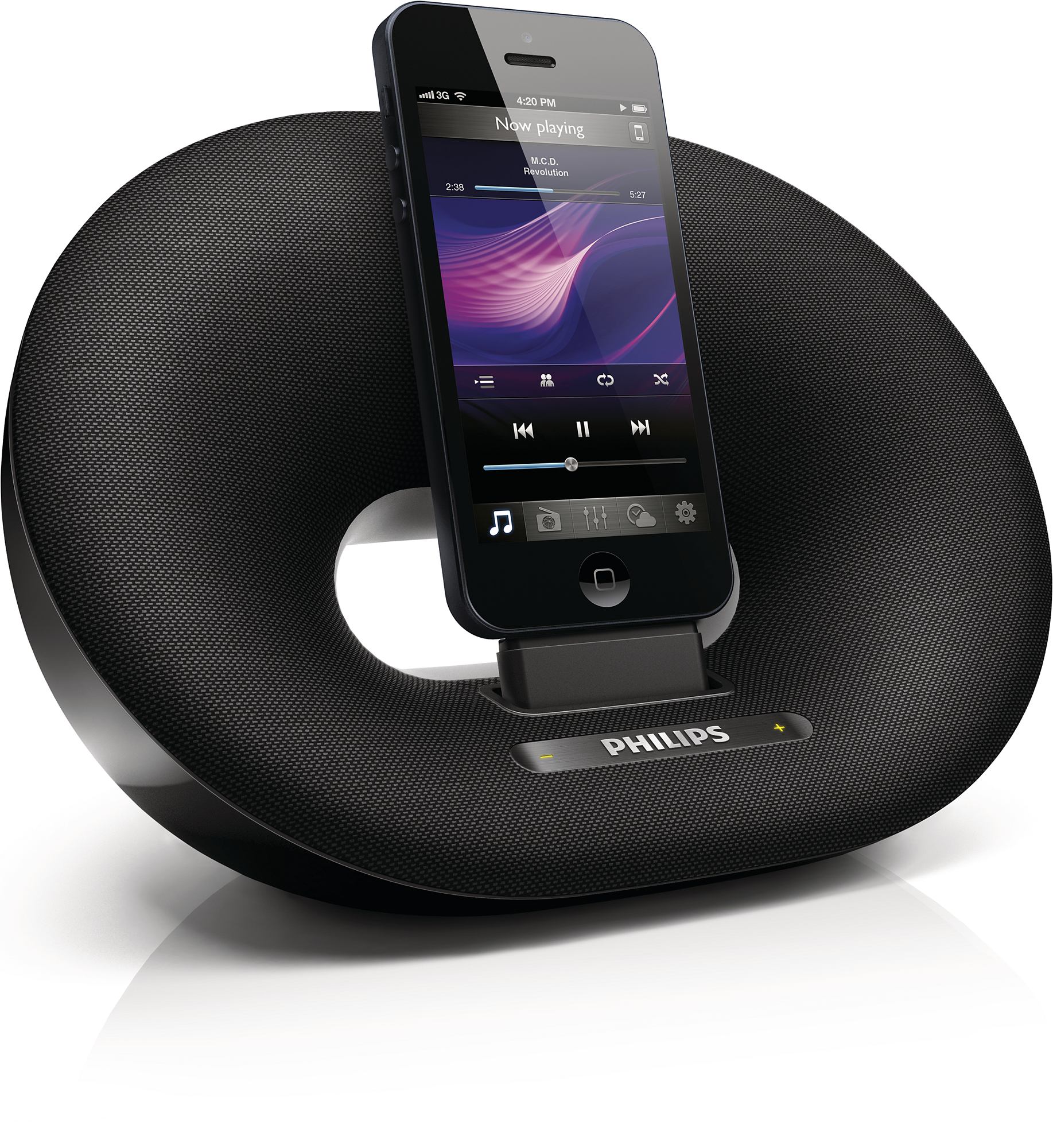 DS3205/12 is an indoor iPhone docking sound system to offer a charging cradle in a stylish way. We also participate the entire range development.