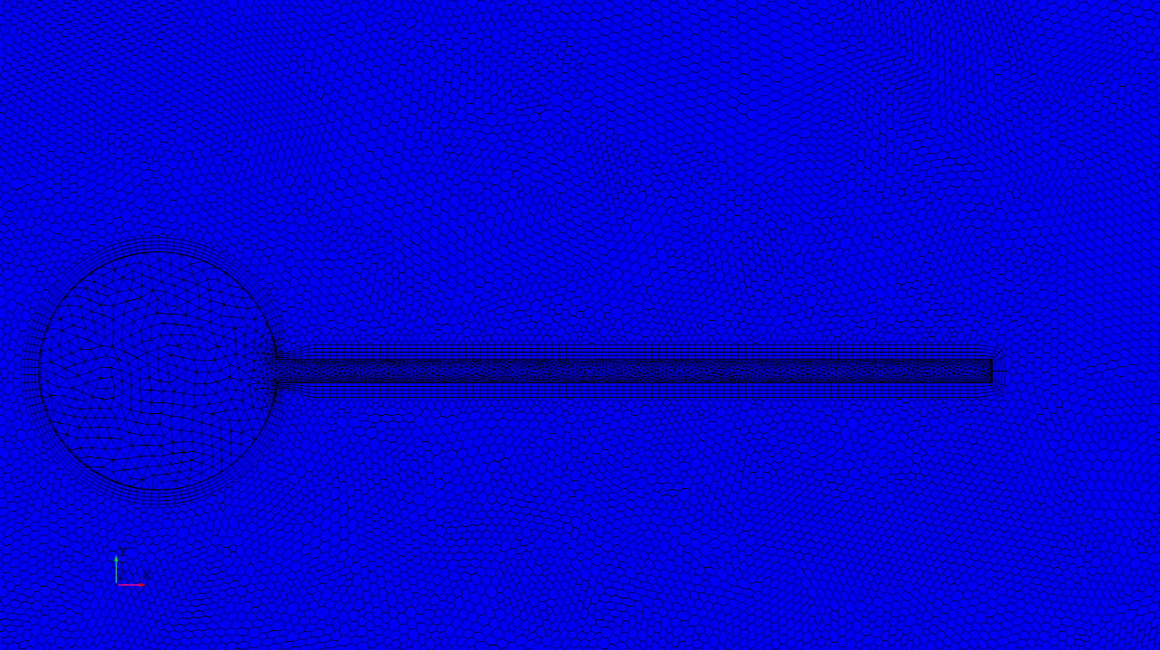 The mesh in the undeformed configuration