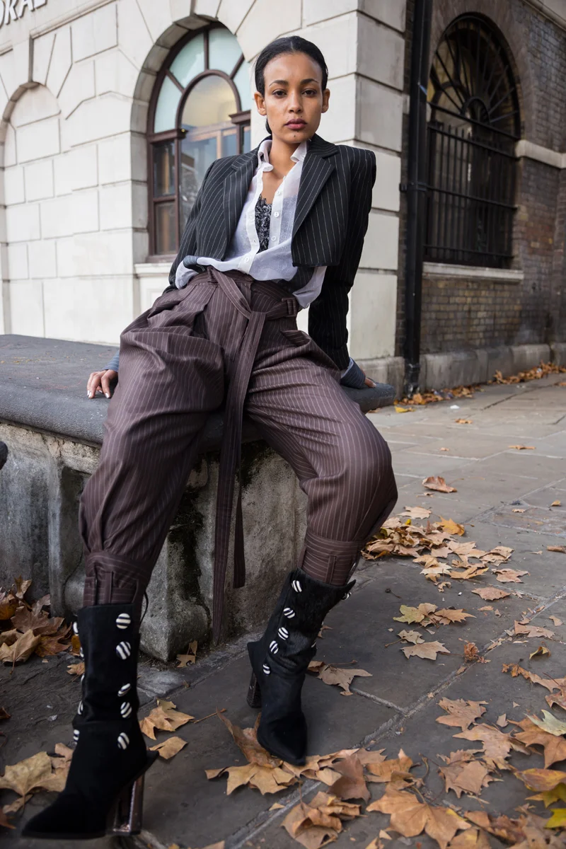 Jacket Aleksandra Seweryniak Shirt & Trousers Steph Verano, Top Car2ie, Boots Kinga Kasinska