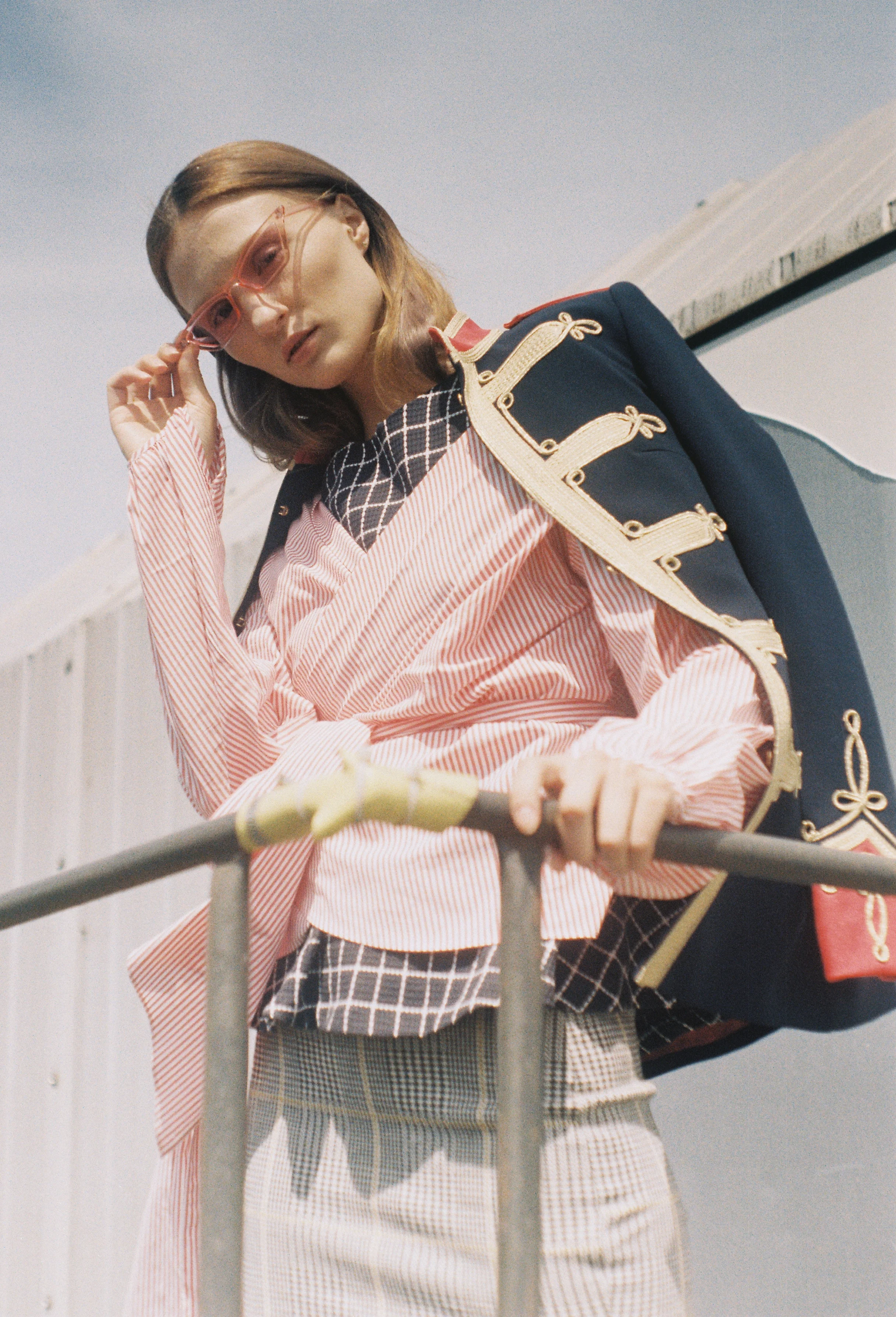 ACC/Sunglasses: Stylist’s Own Jacket: The Extreme Collection Top: mint&berry Blouse: YAS Skirt: Pull&Bear