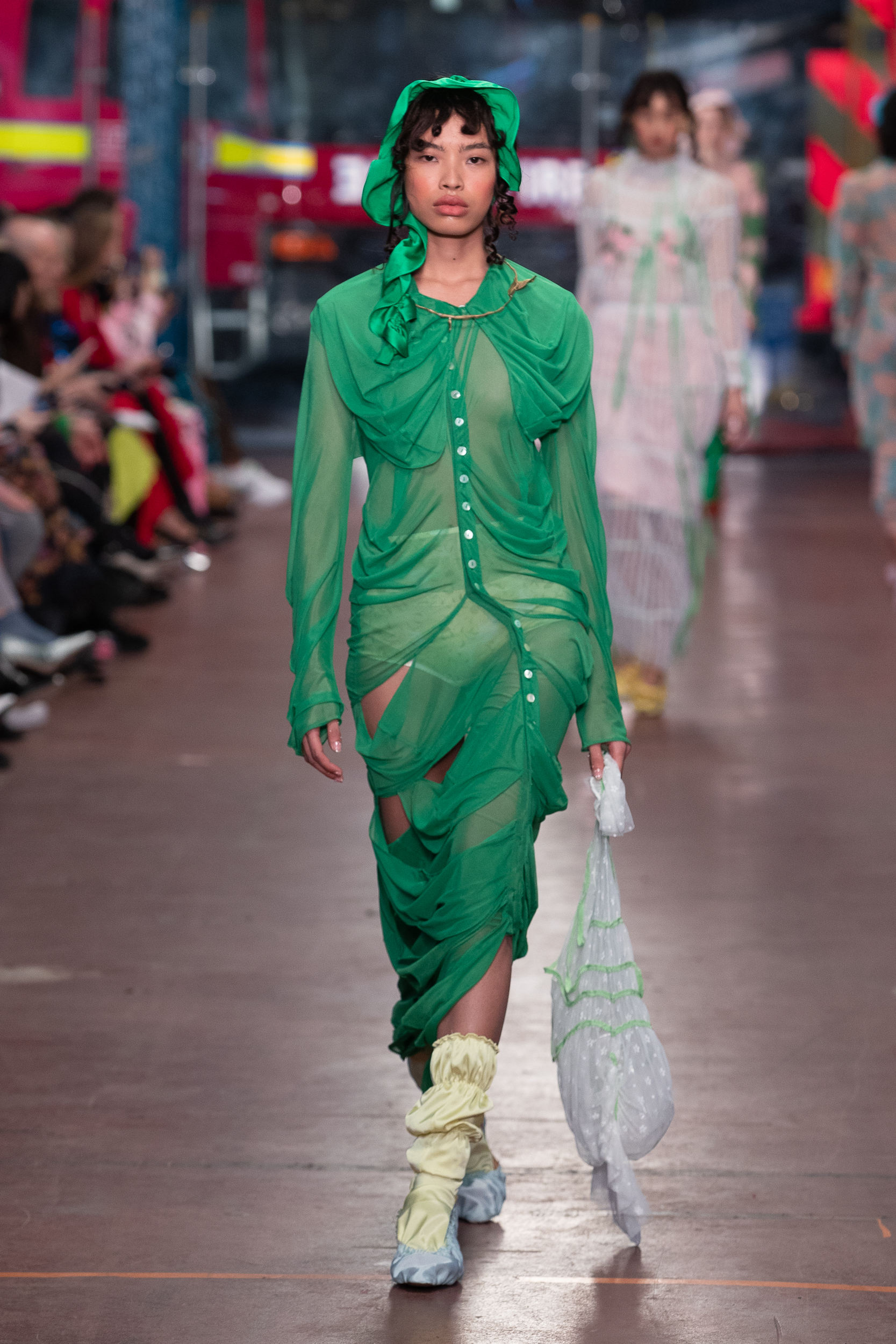  Lambeth High Street, London UK. 17th February 2019. Fashion East show their Autumn Winter 2019 designs at his catwalk show. © Chris Yates 