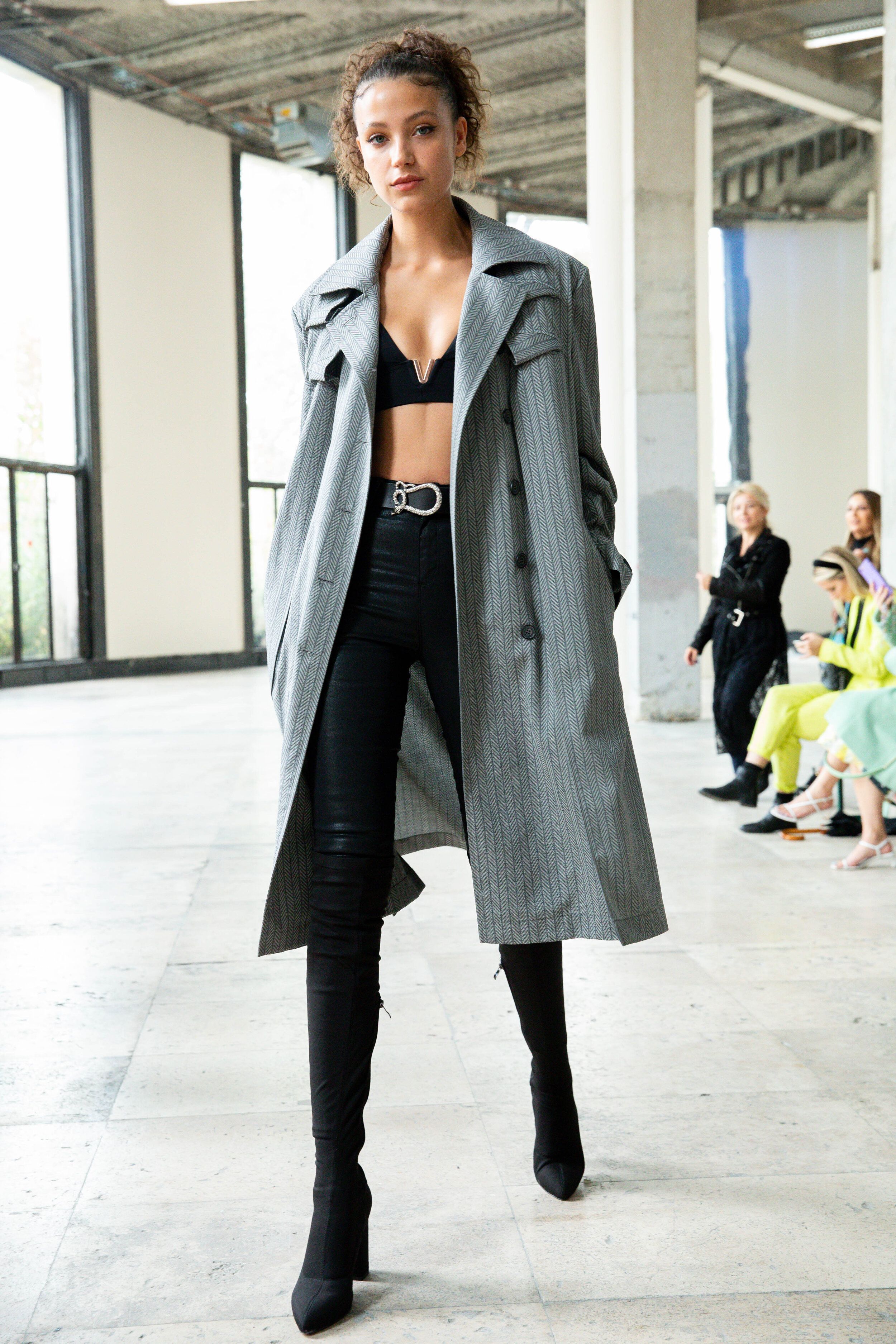  Model wears an outfit , as part of the women ready-to-wear summer 2020, women fashion week, Paris, Fra, from the house of Dawei 
