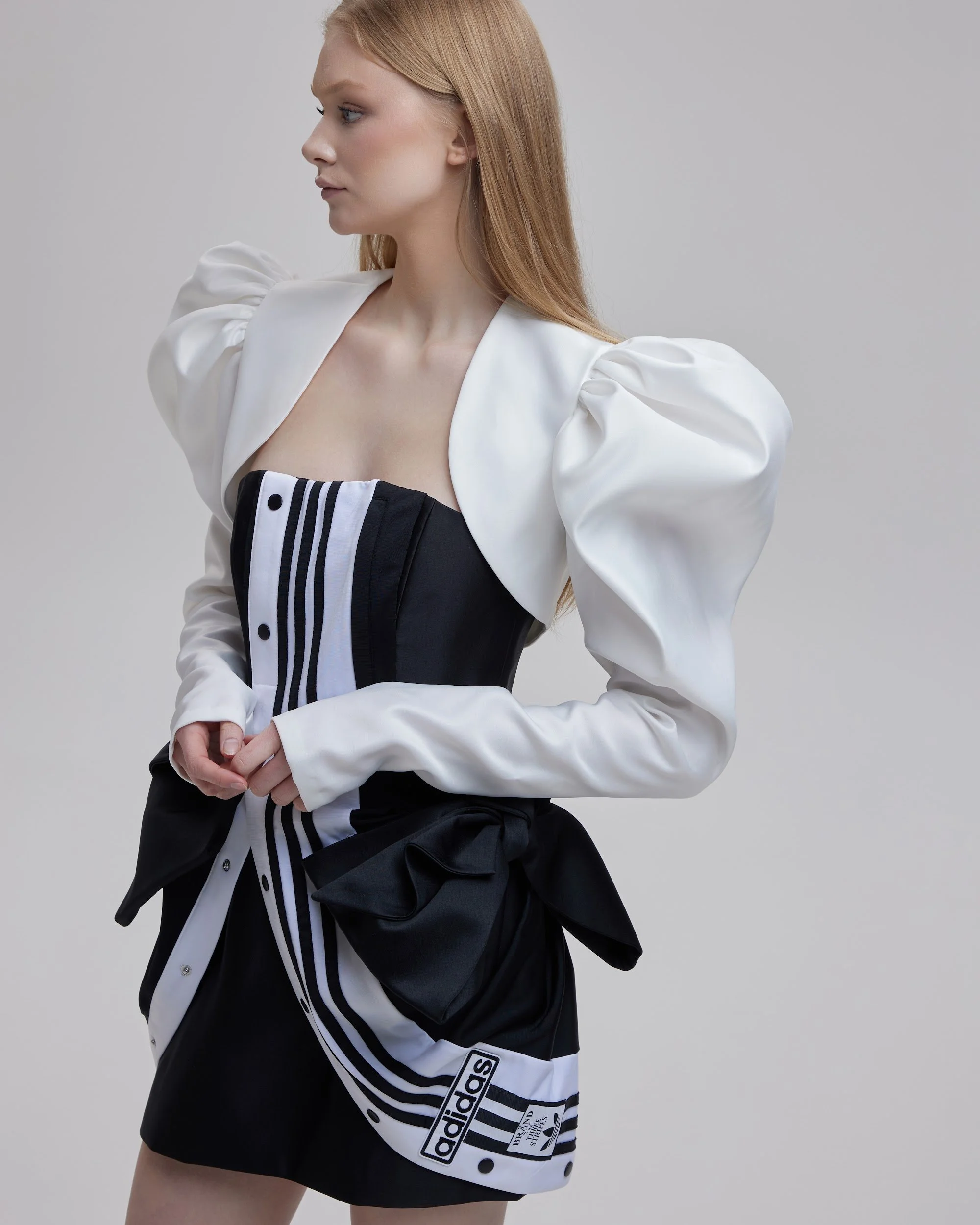 Kairo dress + Puffed Sleeved Bolero close up.jpg