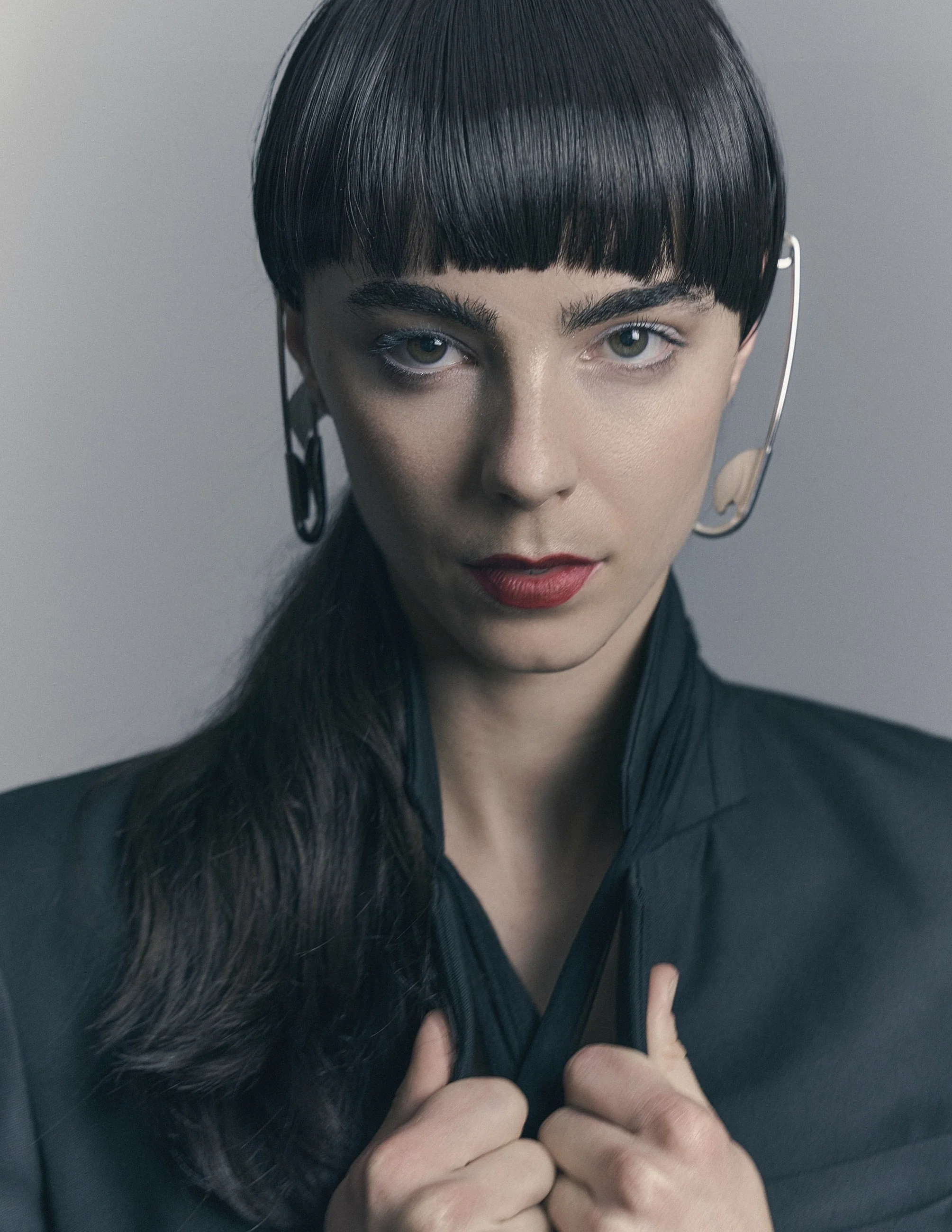 OPERA NOIR fashion editorial, monochrome beauty and theatrical portraiture, image 6