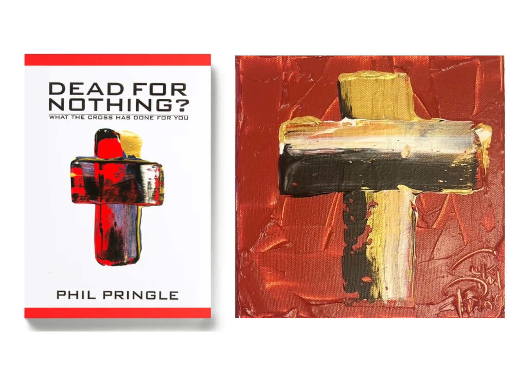 EASTER BUNDLE (Dead for Nothing Book + The Red Dead for Nothing Cross Canvas) 