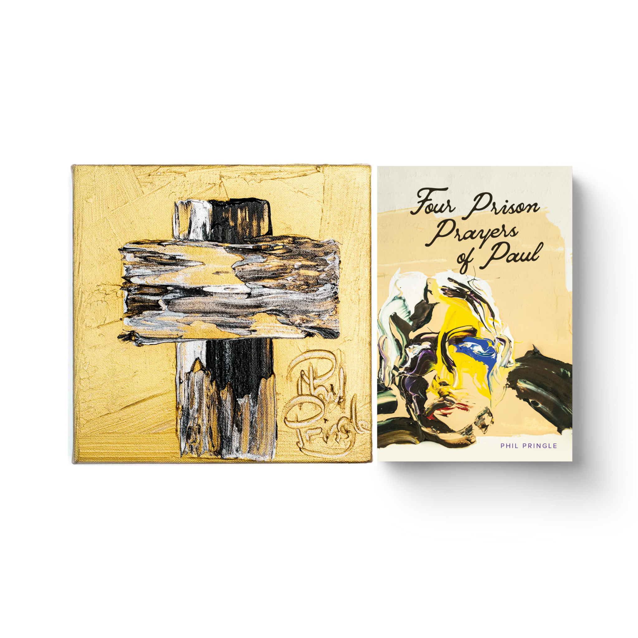 Book & Art Bundle - Four Prison Payers of Paul and the Golden Cross 