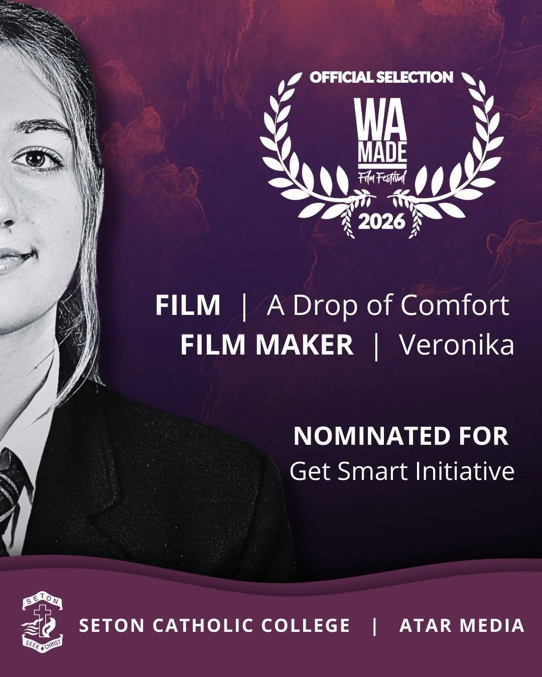 Film Fridays: Behind the Lens

We are proud to celebrate Veronika, who will be making her @wamadefilmfestival debut this year. Veronika has been selected for screening as part of the festival and has also been nominated for the Get Smart initiative, 