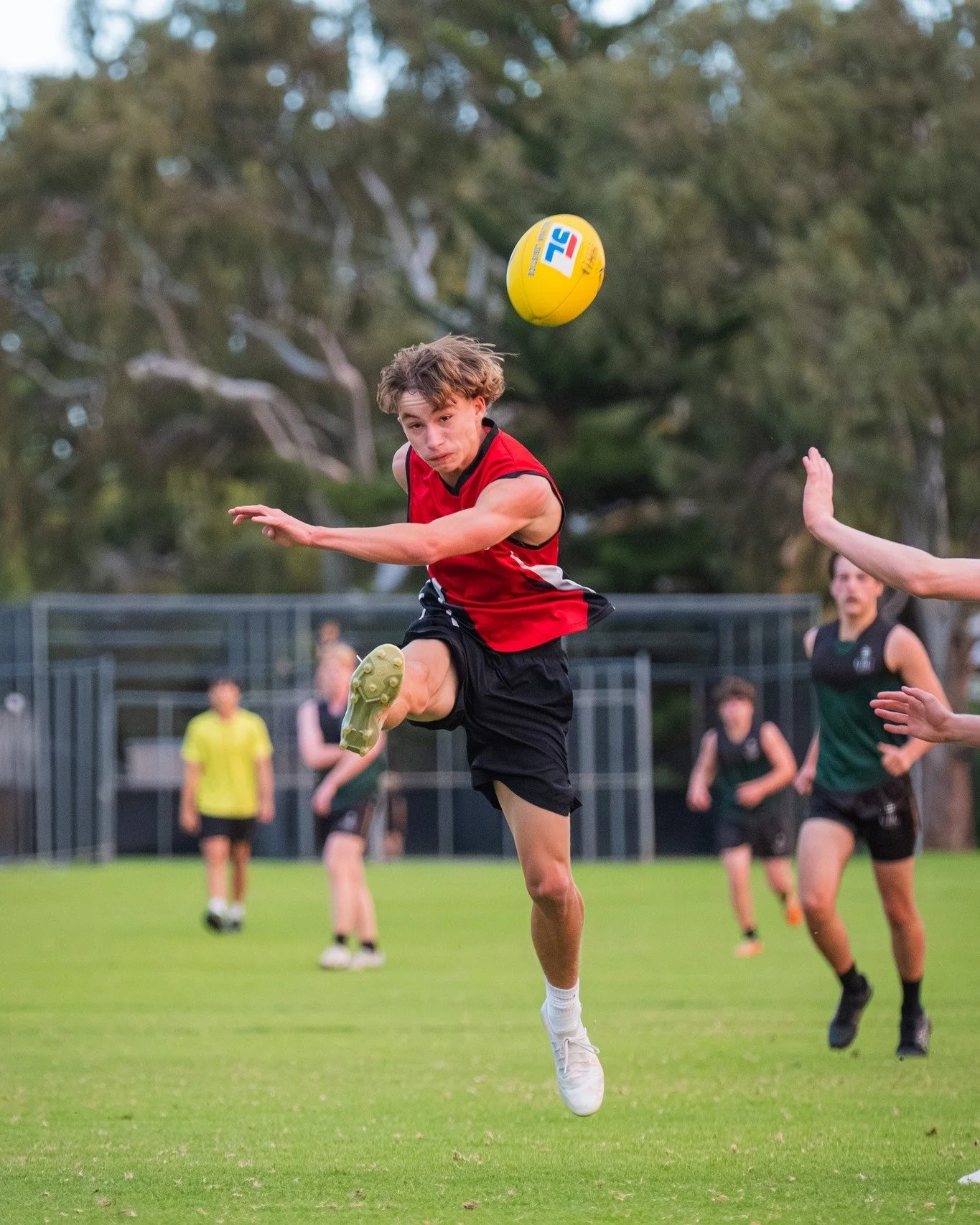 One of the greatest strengths of sport is the way it develops character, and our Senior Boys AFL team demonstrated that beautifully in their recent game against CBC under the coaching of Mr Josh Marangon.

Faced with injuries and mounting fatigue, th