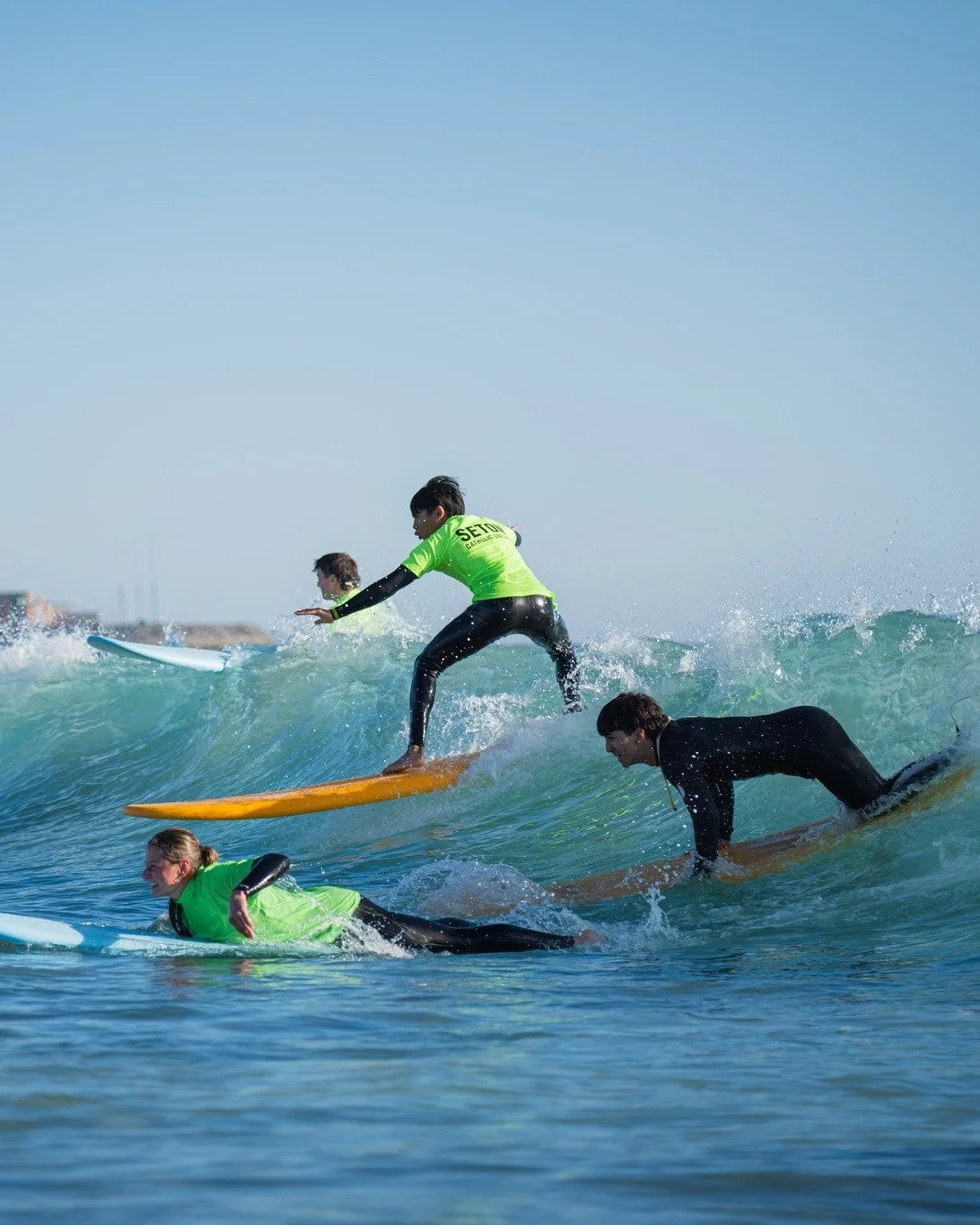 The Year 12 Outdoor Education students couldn't have asked for a better way to wrap up their surfing lessons, making the most of a stunning winter's day on the water before heading off on their Margaret River expedition today.

With the surf componen
